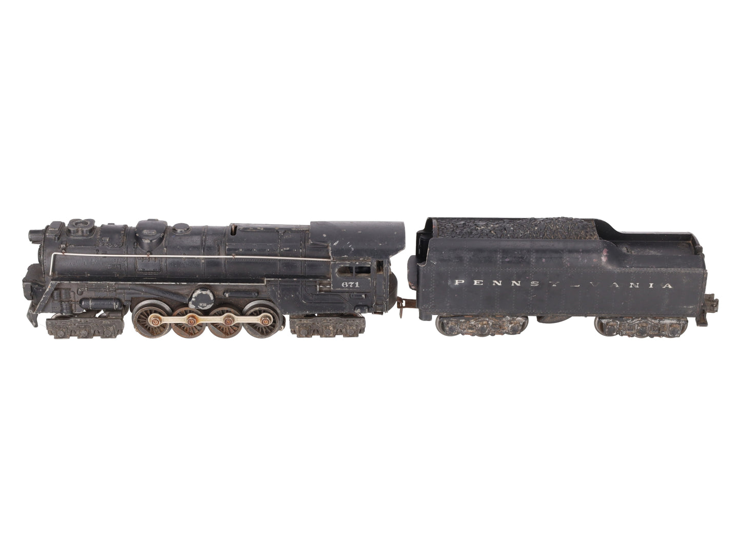 Lionel 671 Vintage O 6-8-6 Diecast Steam Turbine Locomotive with 2671W Tender VG