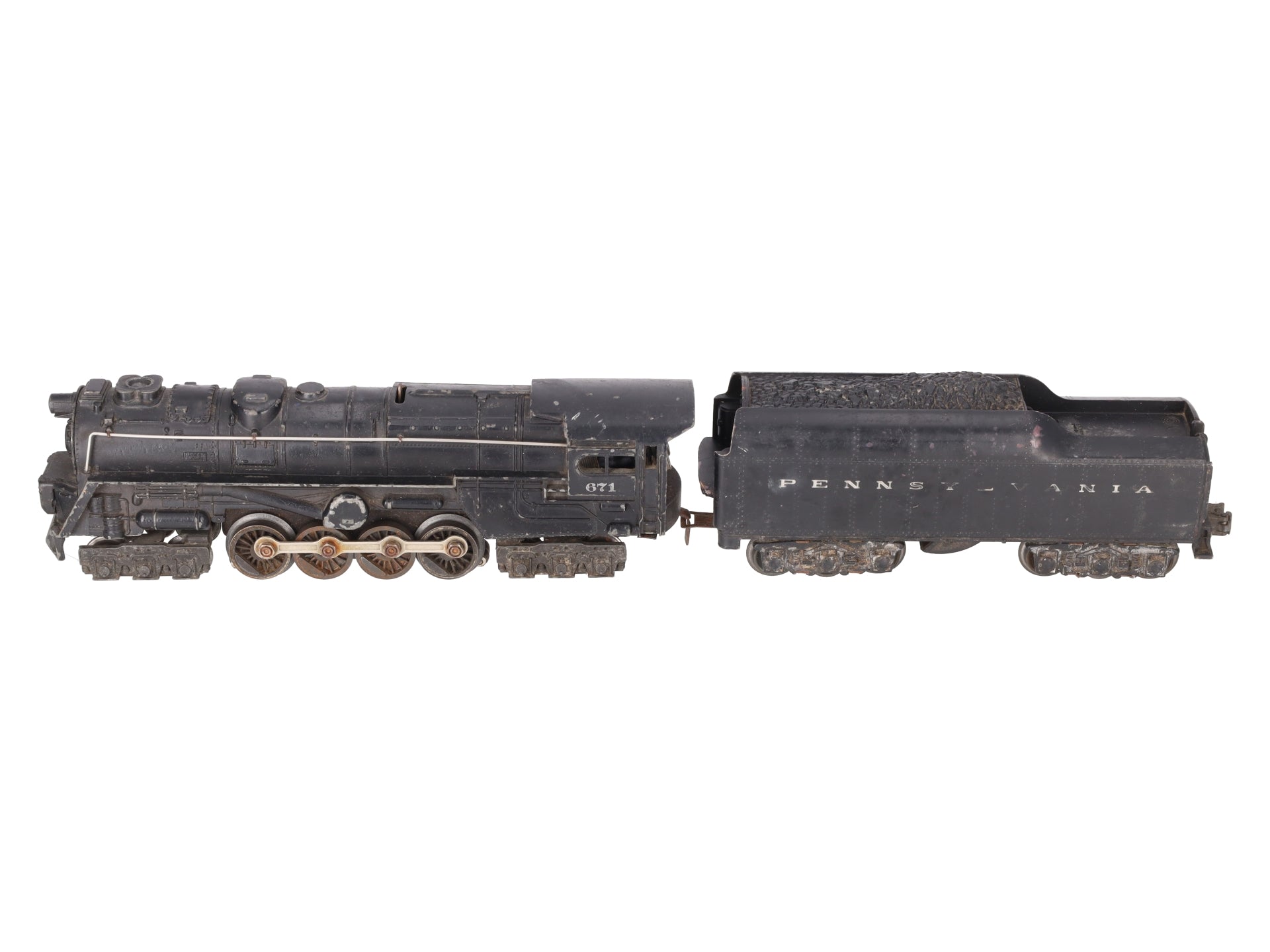 Lionel 671 Vintage O 6-8-6 Diecast Steam Turbine Locomotive with 2671W Tender VG