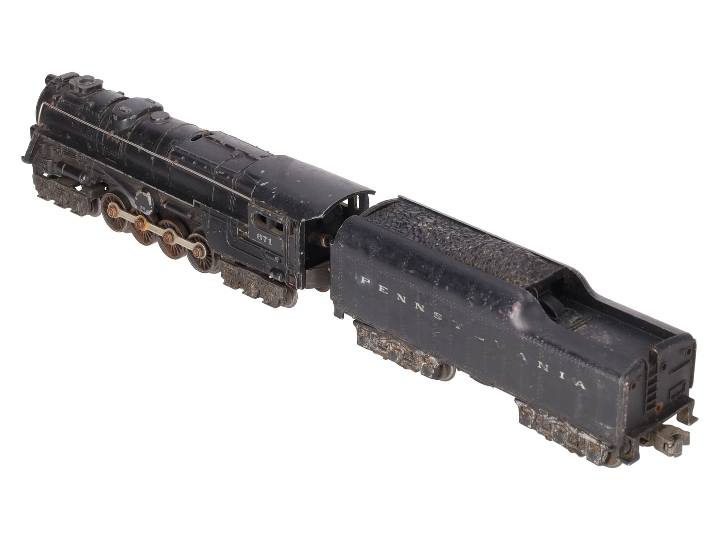 Lionel 671 Vintage O 6-8-6 Diecast Steam Turbine Locomotive with 2671W Tender VG