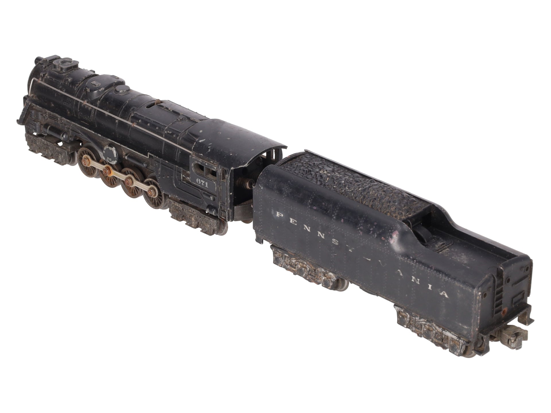 Lionel 671 Vintage O 6-8-6 Diecast Steam Turbine Locomotive with 2671W Tender VG