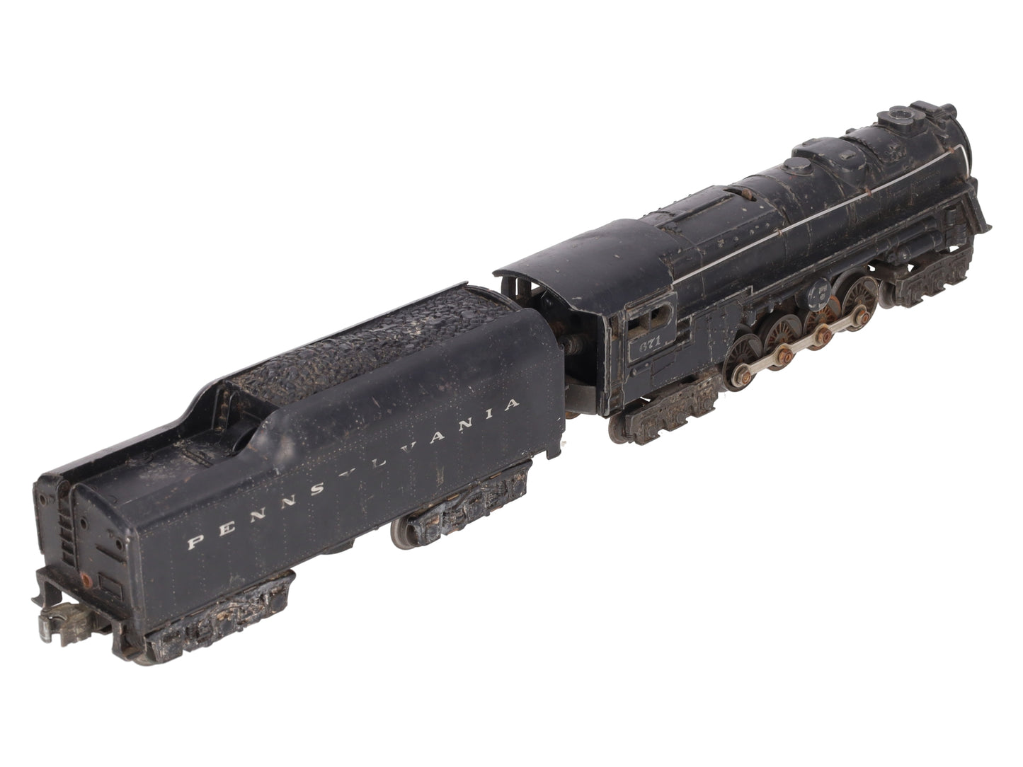 Lionel 671 Vintage O 6-8-6 Diecast Steam Turbine Locomotive with 2671W Tender VG