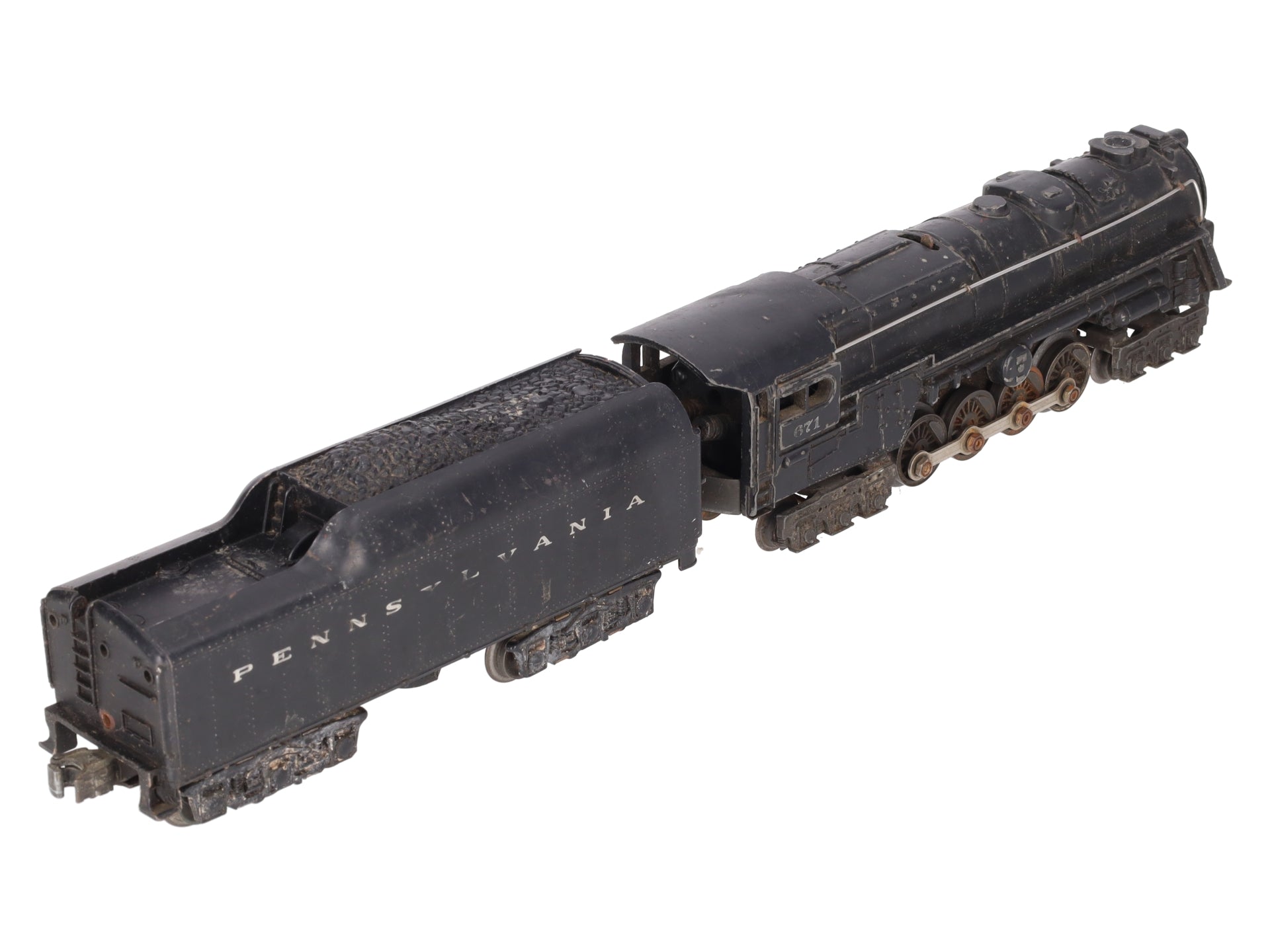 Lionel 671 Vintage O 6-8-6 Diecast Steam Turbine Locomotive with 2671W Tender VG