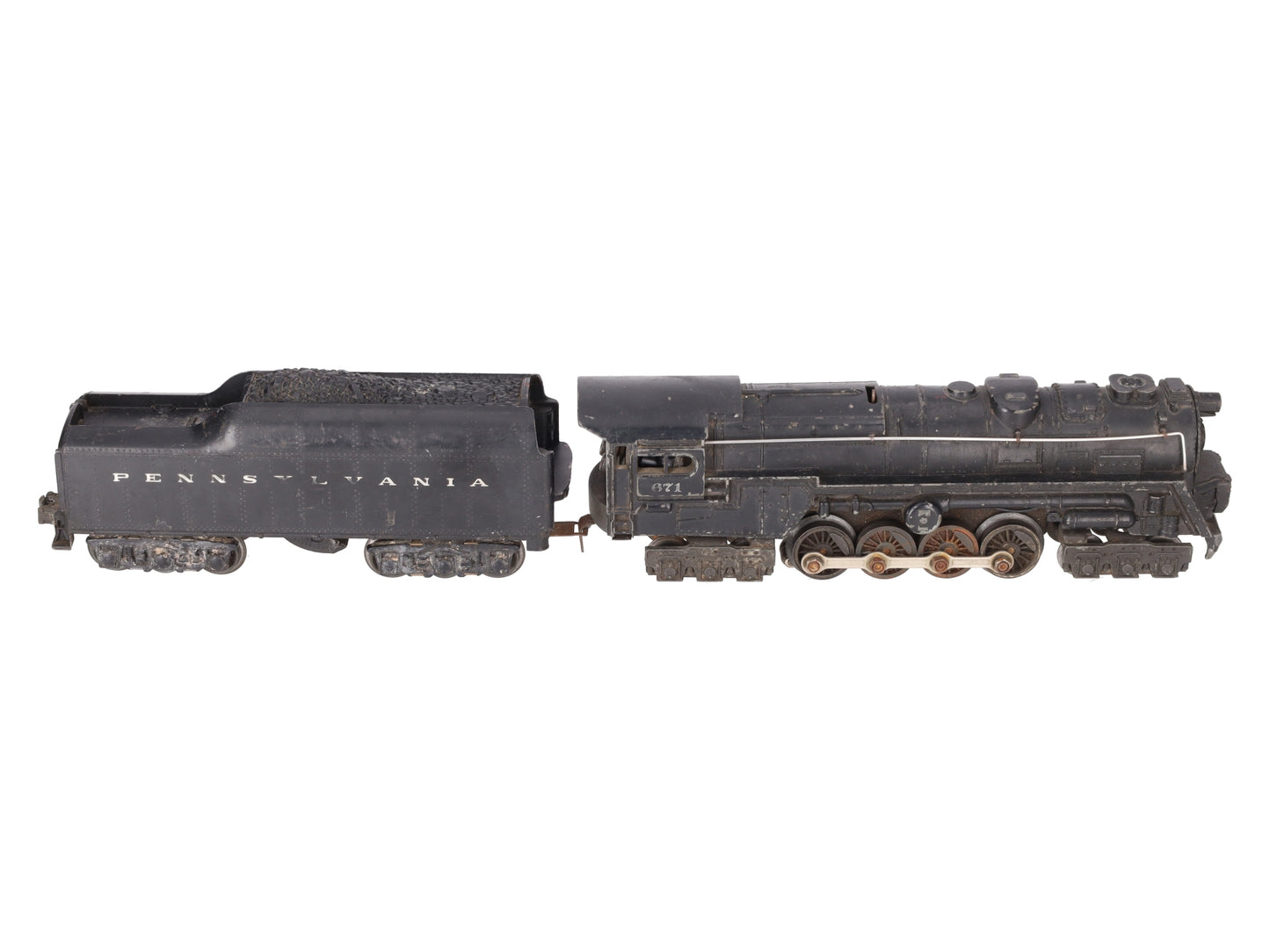 Lionel 671 Vintage O 6-8-6 Diecast Steam Turbine Locomotive with 2671W Tender VG