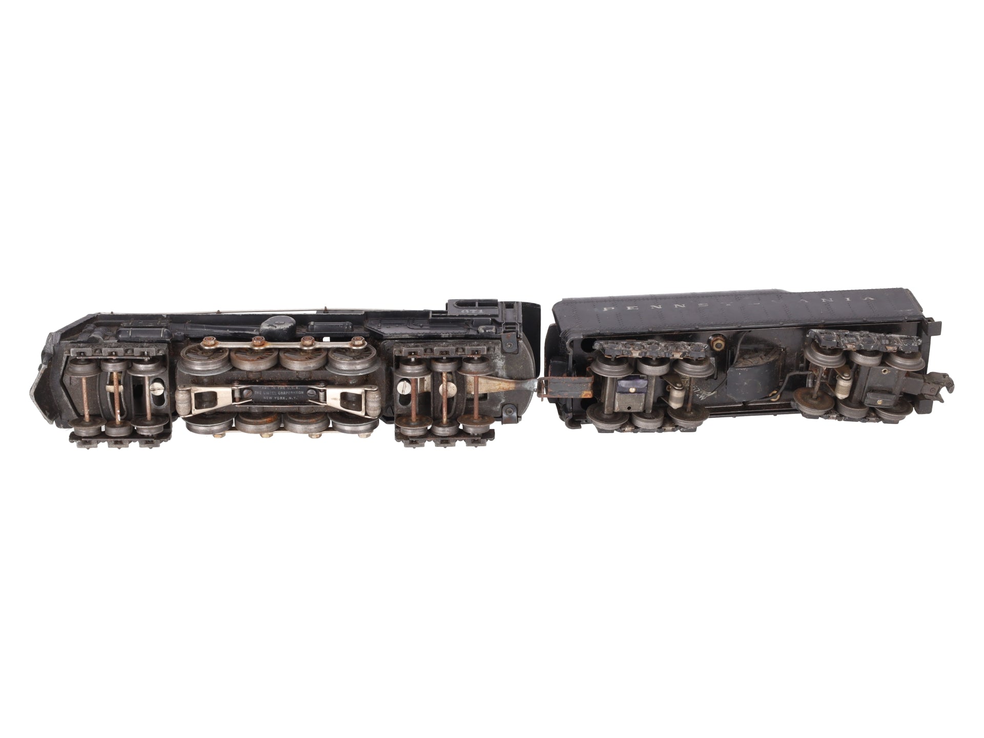 Lionel 671 Vintage O 6-8-6 Diecast Steam Turbine Locomotive with 2671W Tender VG