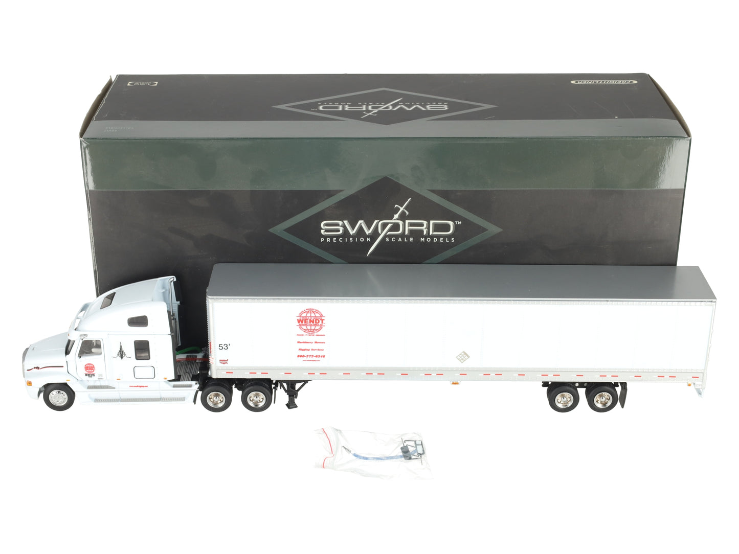 Sword Models SW2068 1:50 Freightliner Century Tractor w/ Wabash 53' Box Trailer VG/Box