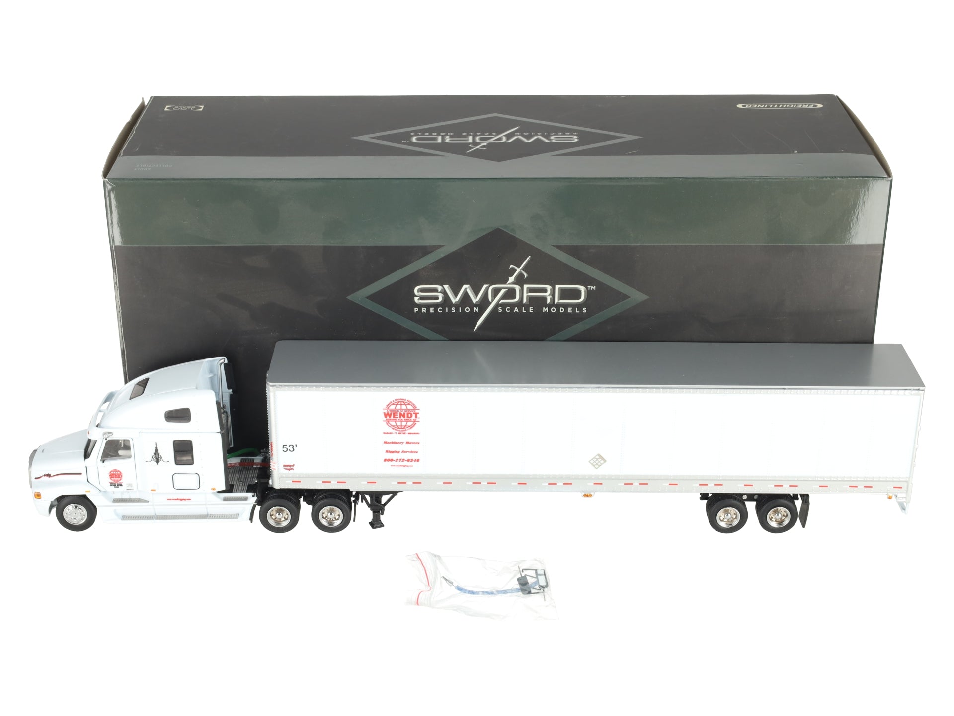 Sword Models SW2068 1:50 Freightliner Century Tractor w/ Wabash 53' Box Trailer VG/Box