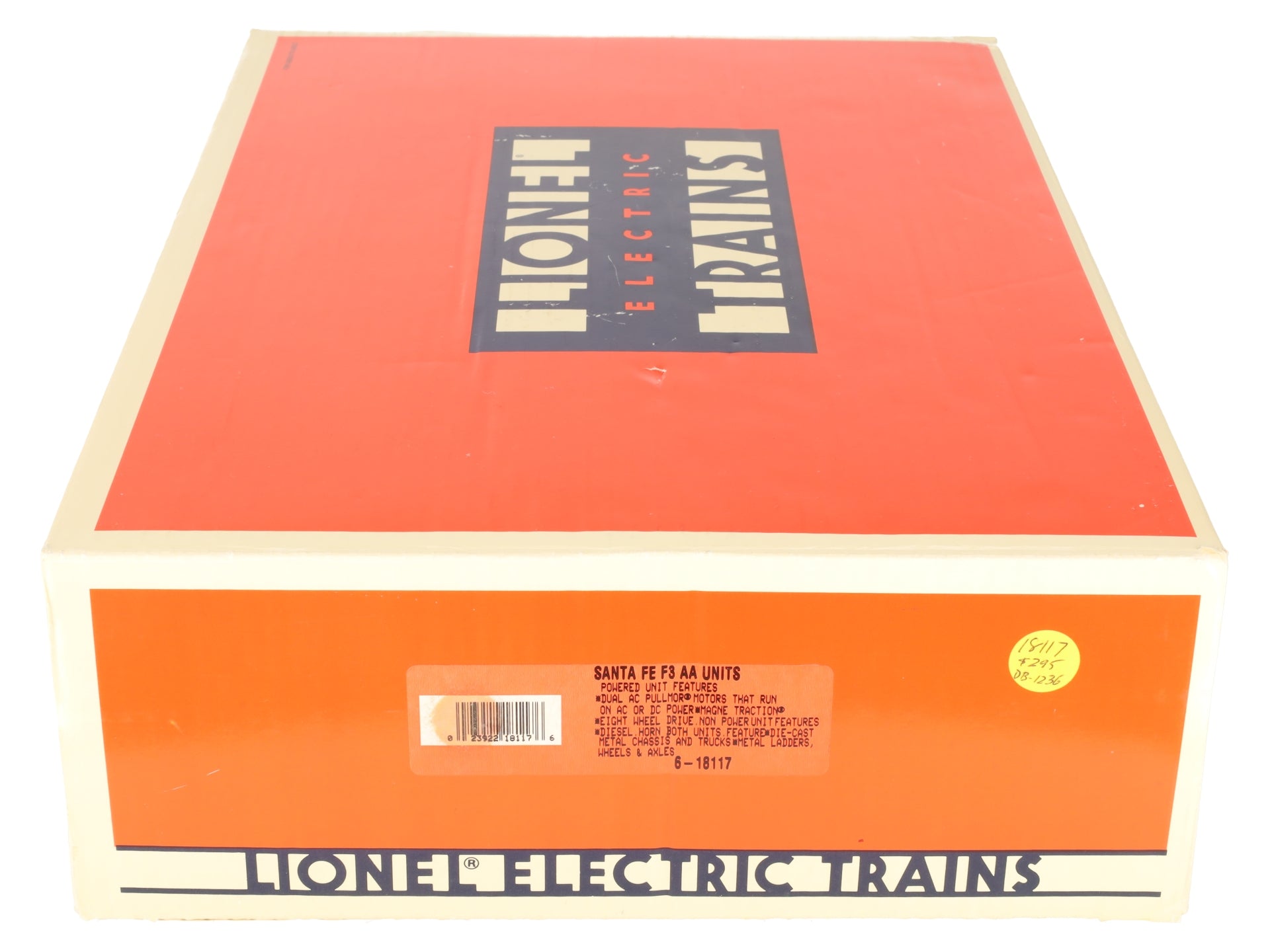 Lionel 6-18117 O Gauge Santa Fe Blue/Yellow F3 AA Diesel Set EX/Box