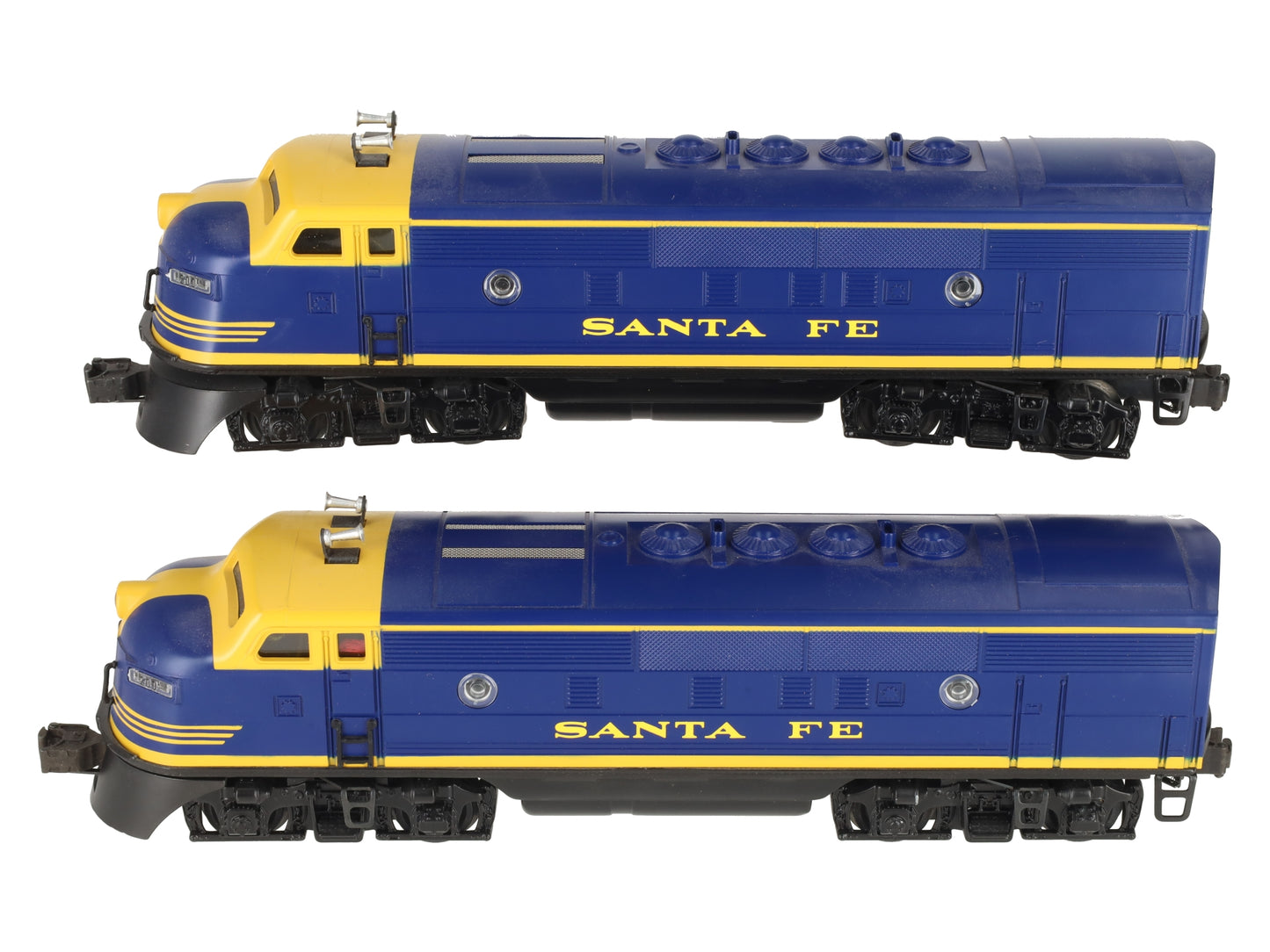 Lionel 6-18117 O Gauge Santa Fe Blue/Yellow F3 AA Diesel Set EX/Box