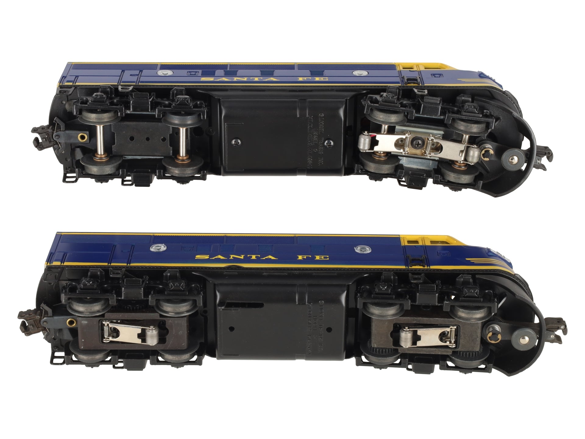 Lionel 6-18117 O Gauge Santa Fe Blue/Yellow F3 AA Diesel Set EX/Box