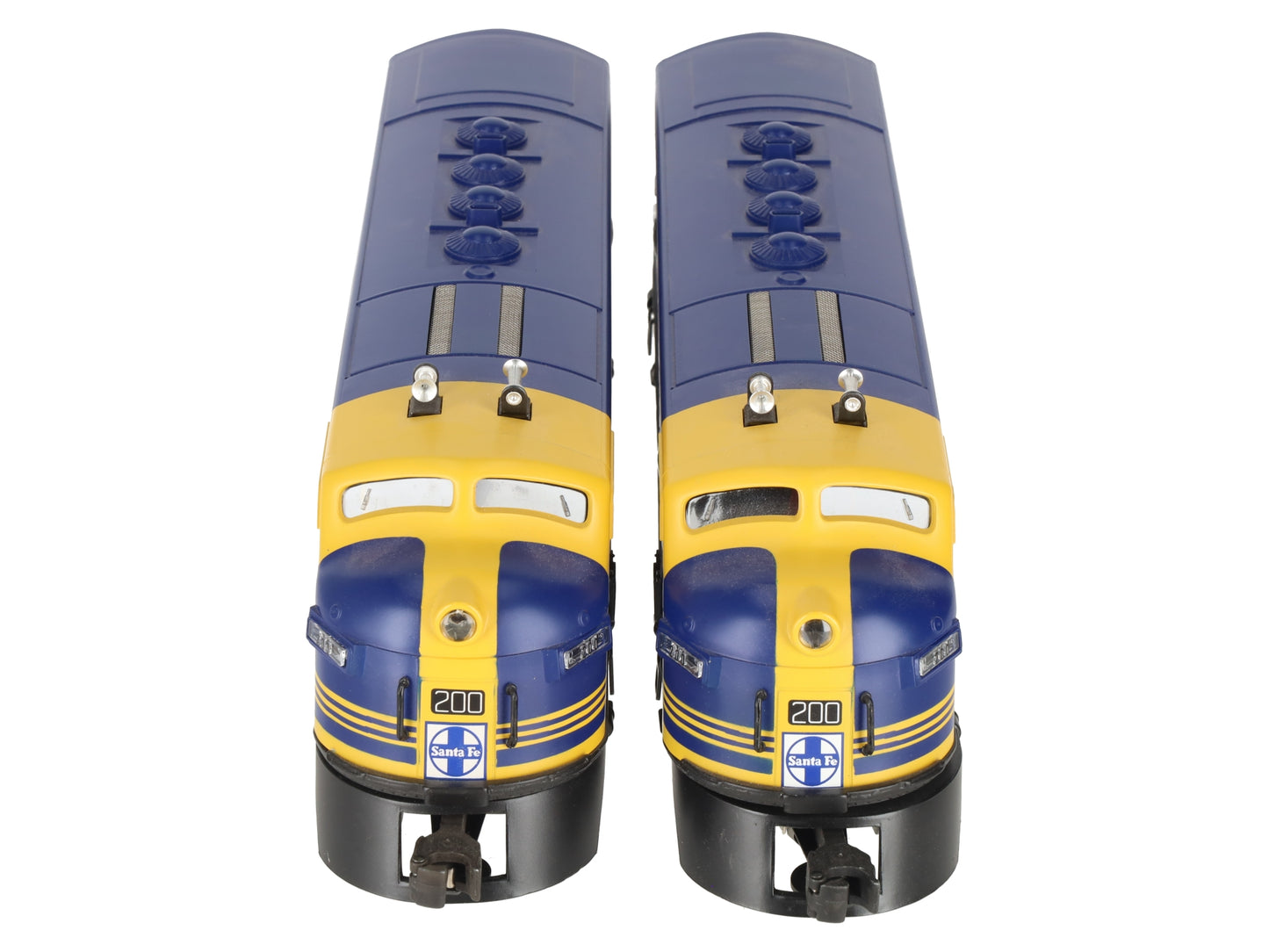 Lionel 6-18117 O Gauge Santa Fe Blue/Yellow F3 AA Diesel Set EX/Box
