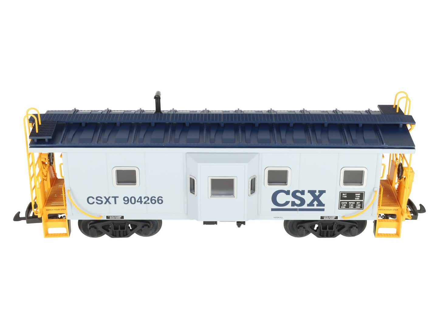 USA Trains 12063 G Scale CSX Lighted Bay Window Caboose #904266 EX/Box