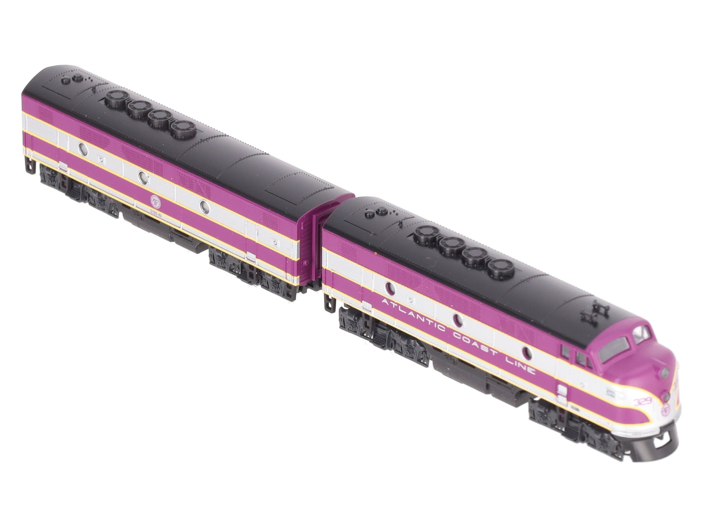 Kato 106-0201 N Scale Atlantic Coast Line F2 A/B Diesel Set #329, 335B