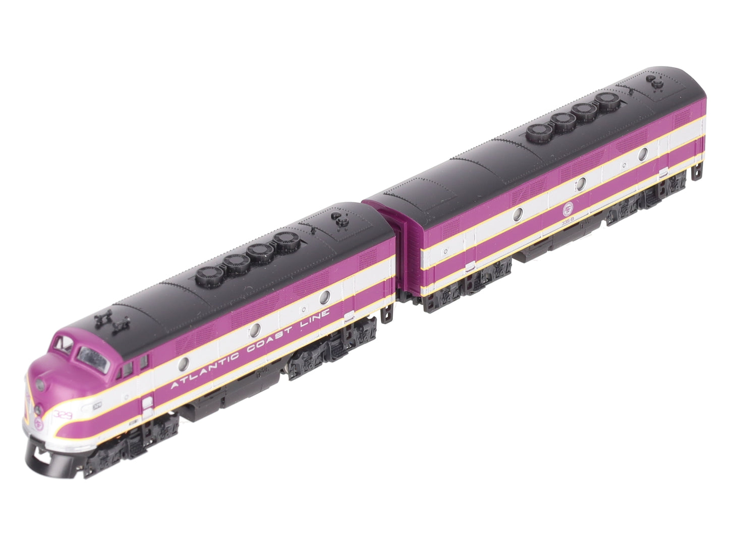Kato 106-0201 N Scale Atlantic Coast Line F2 A/B Diesel Set #329, 335B