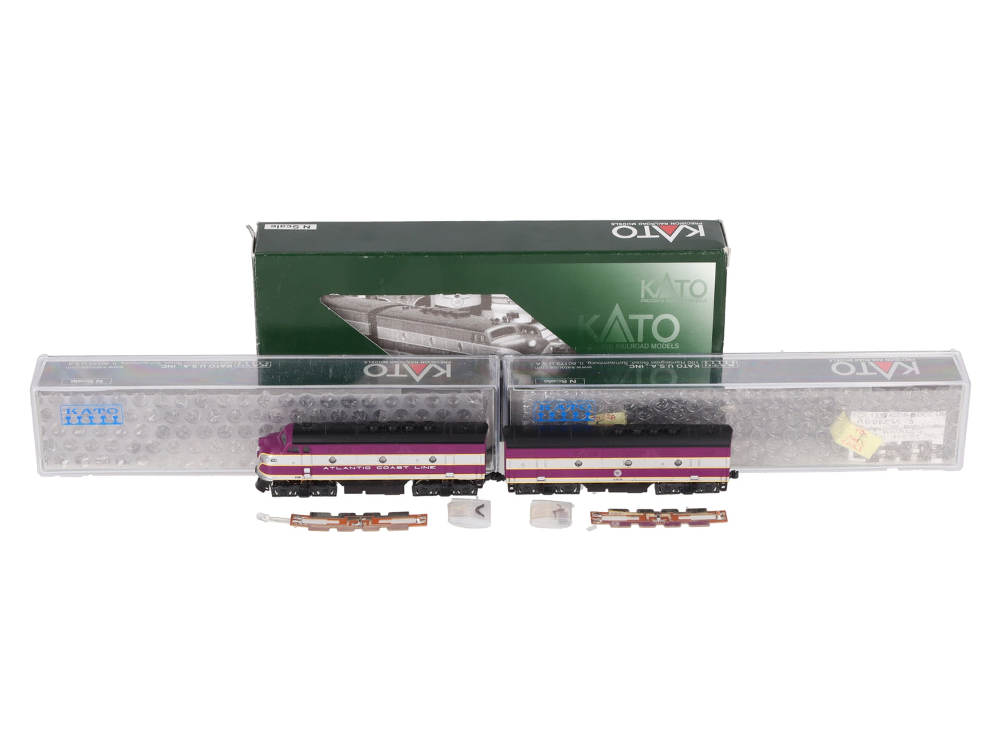 Kato 106-0201 N Scale Atlantic Coast Line F2 A/B Diesel Set #329, 335B