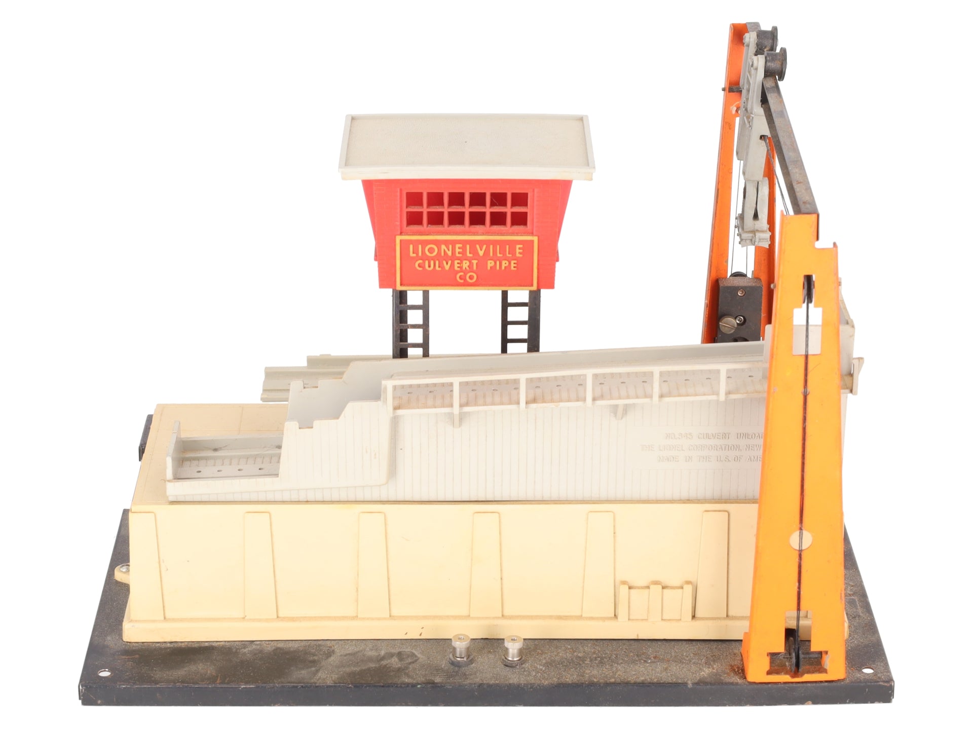 Lionel 345 Vintage O Motorized Culvert Unloader with Car VG