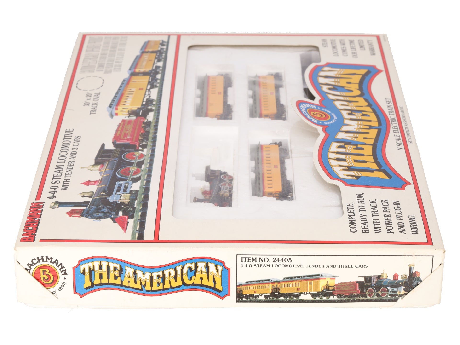 Bachmann 24405 N Gauge The American Steam Starter Train Set VG/Box