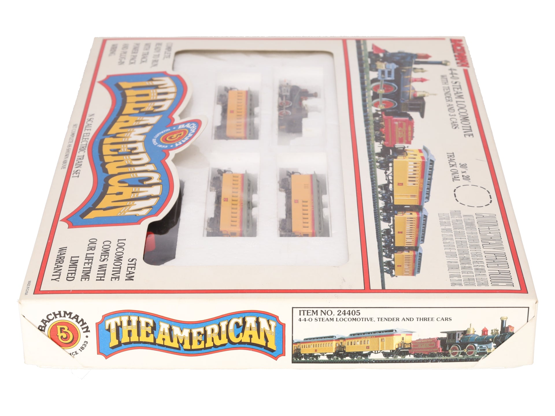 Bachmann 24405 N Gauge The American Steam Starter Train Set VG/Box