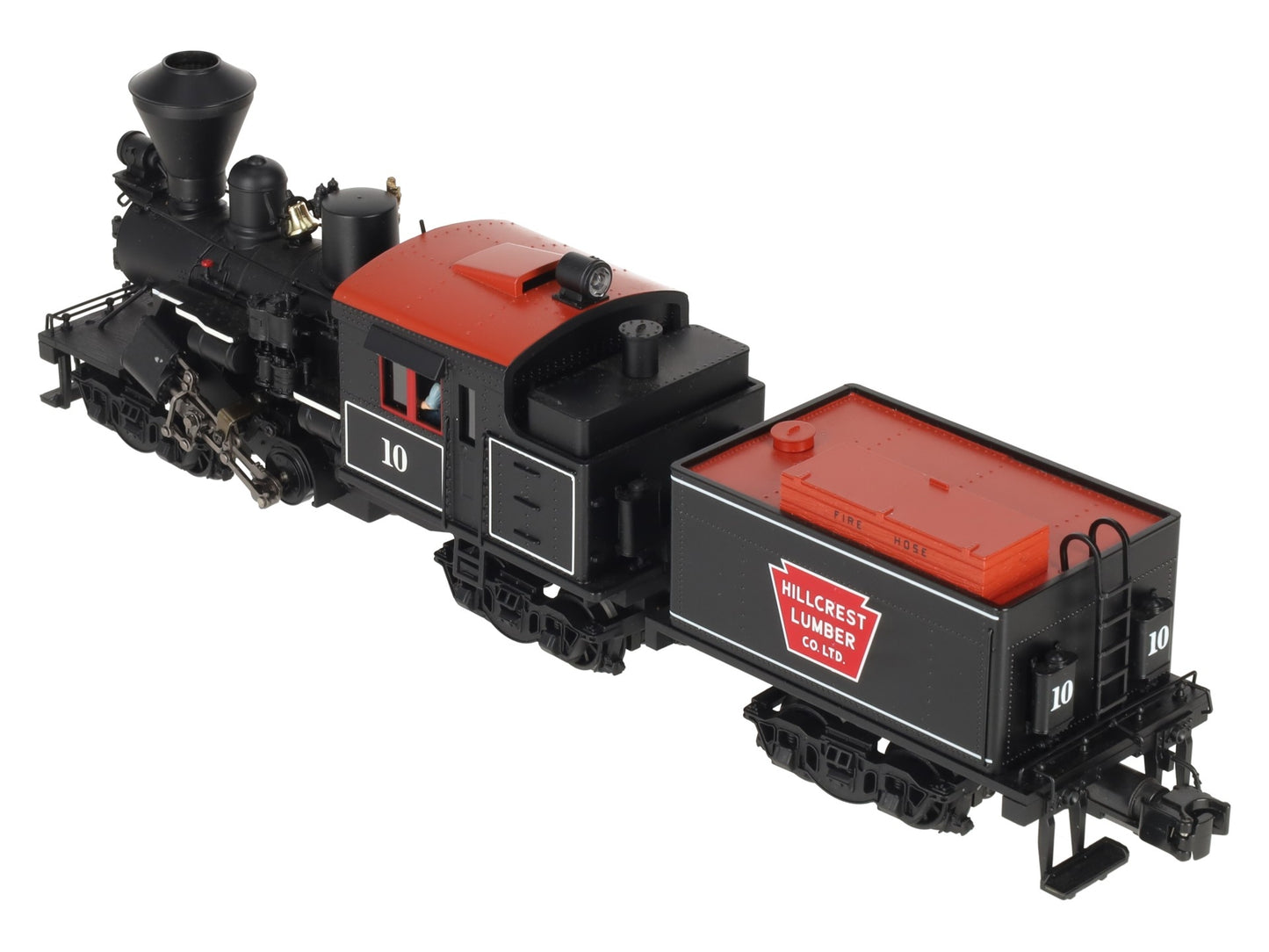 MTH 20-3039-1 O Gauge Hill Crest Lumber Co. Climax Logging Locomotive #10 w/PS2 EX/Box