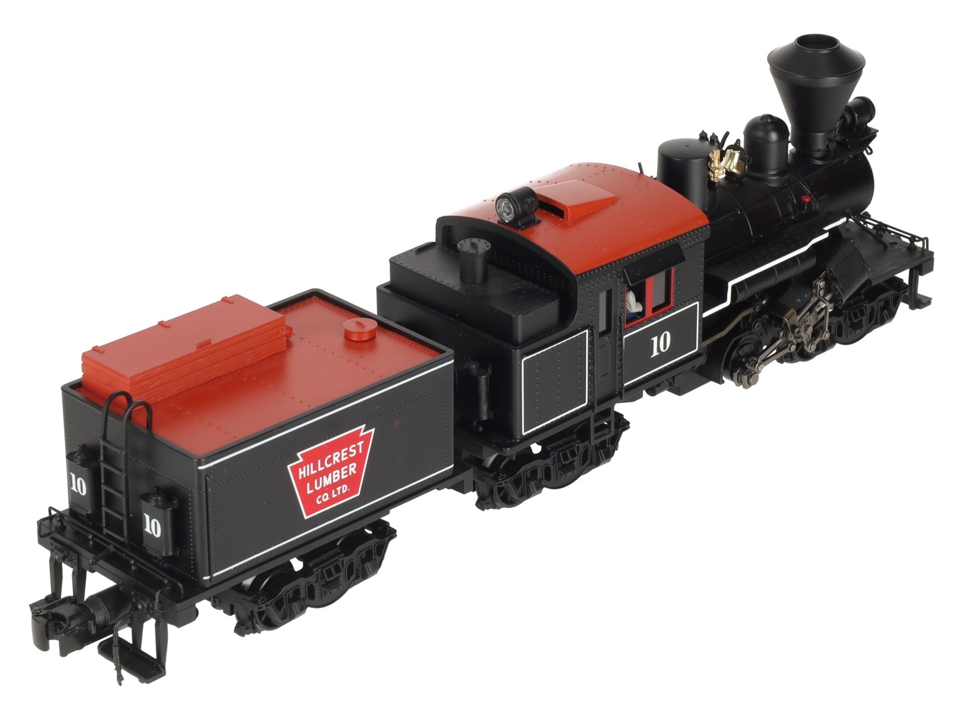 MTH 20-3039-1 O Gauge Hill Crest Lumber Co. Climax Logging Locomotive #10 w/PS2 EX/Box