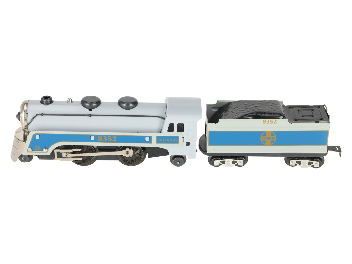 Marx 8352 O Gauge Sante Fe Steam Locomotive w/ Coal Tender #8352 EX/Box