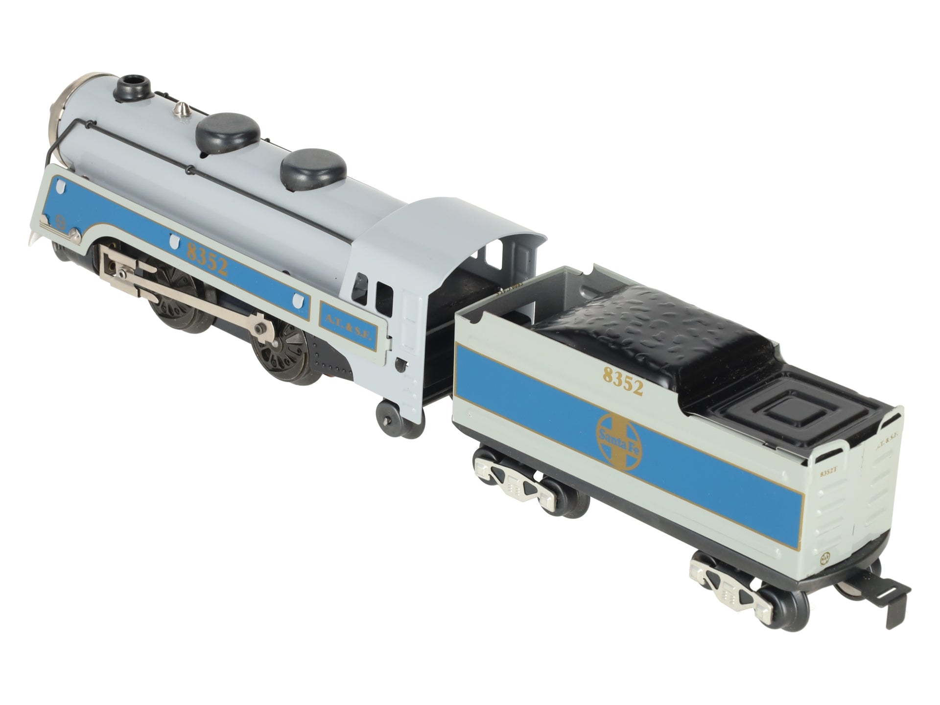 Marx 8352 O Gauge Sante Fe Steam Locomotive w/ Coal Tender #8352 EX/Box