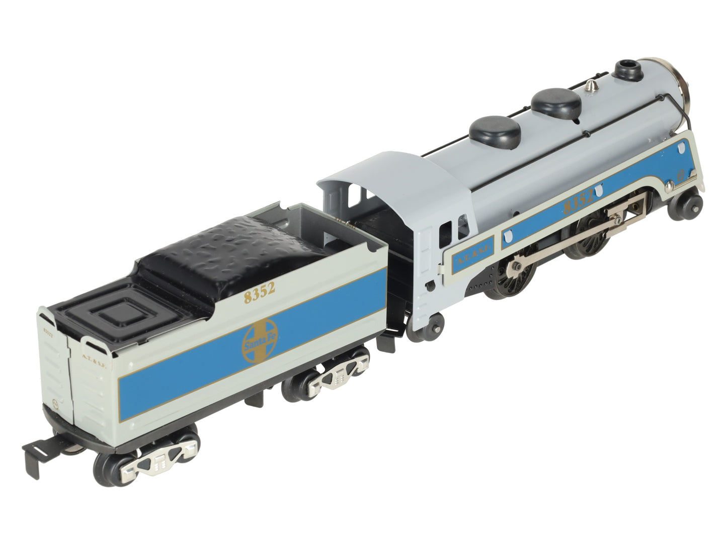 Marx 8352 O Gauge Sante Fe Steam Locomotive w/ Coal Tender #8352 EX/Box