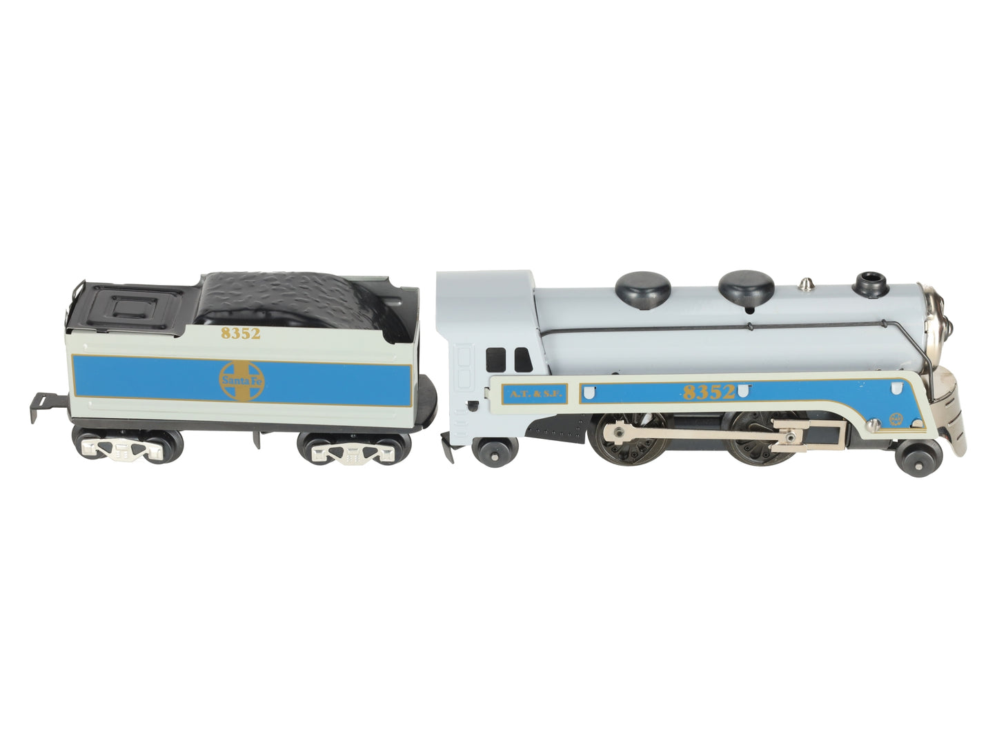 Marx 8352 O Gauge Sante Fe Steam Locomotive w/ Coal Tender #8352 EX/Box