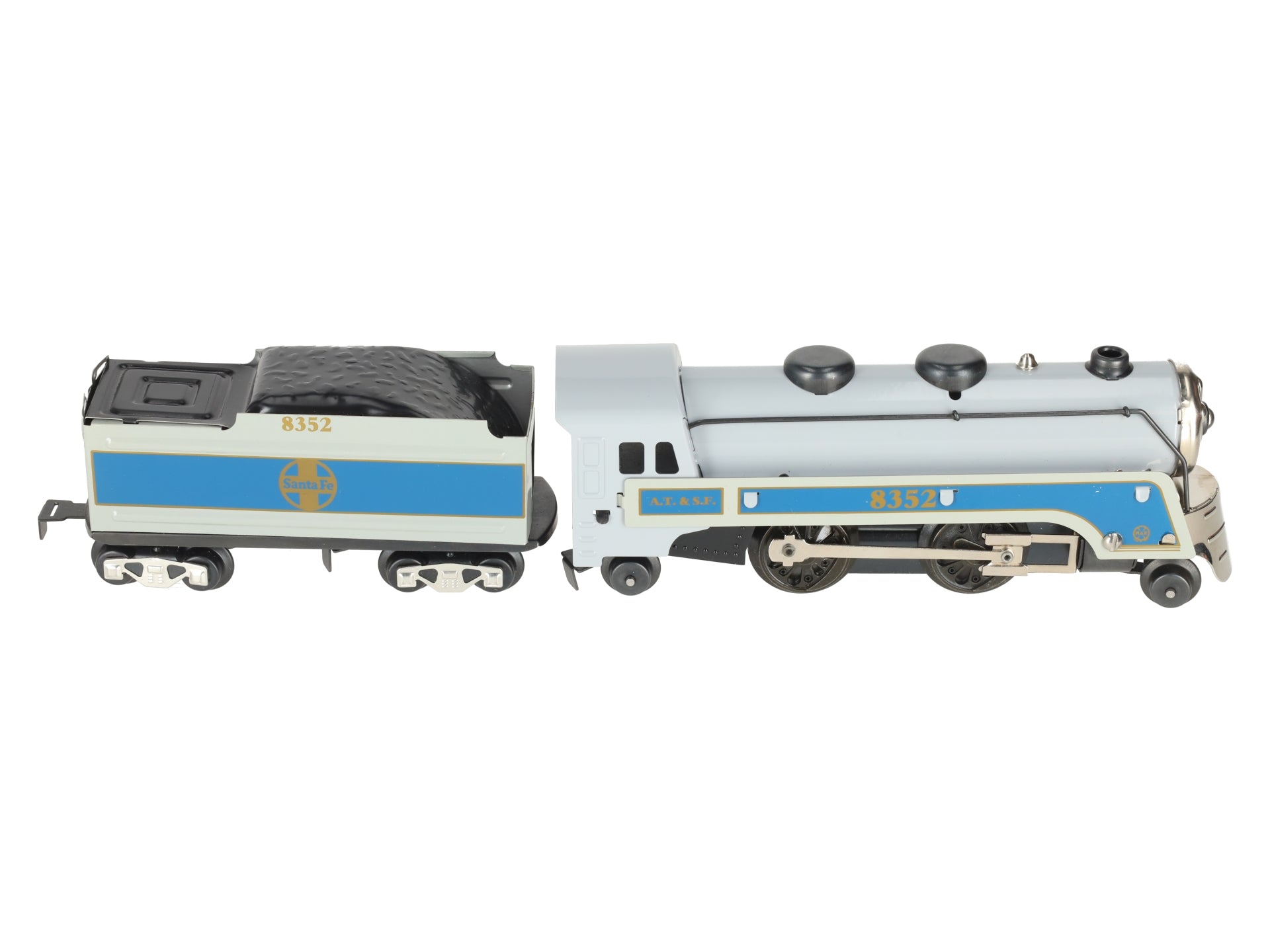 Marx 8352 O Gauge Sante Fe Steam Locomotive w/ Coal Tender #8352 EX/Box