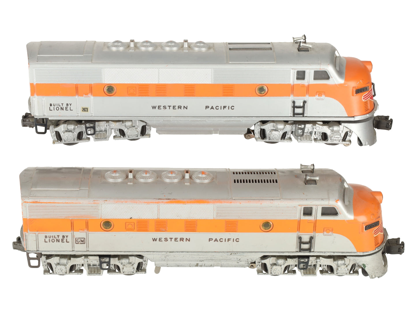 Lionel 2355 Vintage O Western Pacific F-3 AA Diesel Locomotives VG