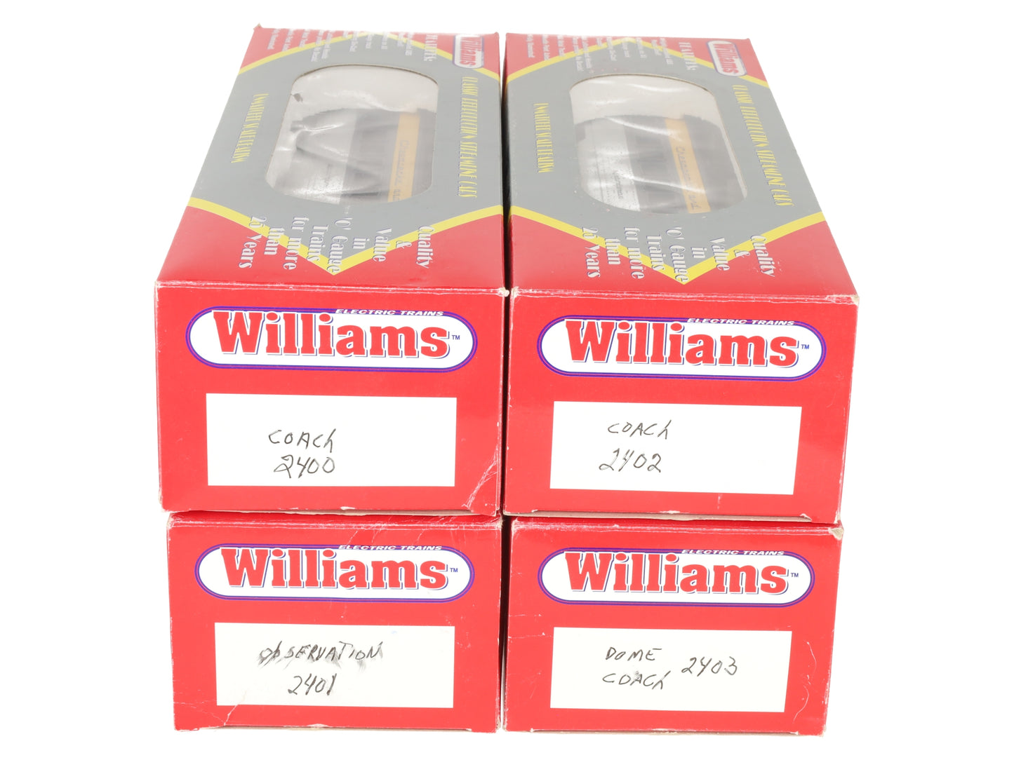 Williams 2400-03 O Scale Chesapeake & Ohio Passenger Cars (Set of 4) EX/Box