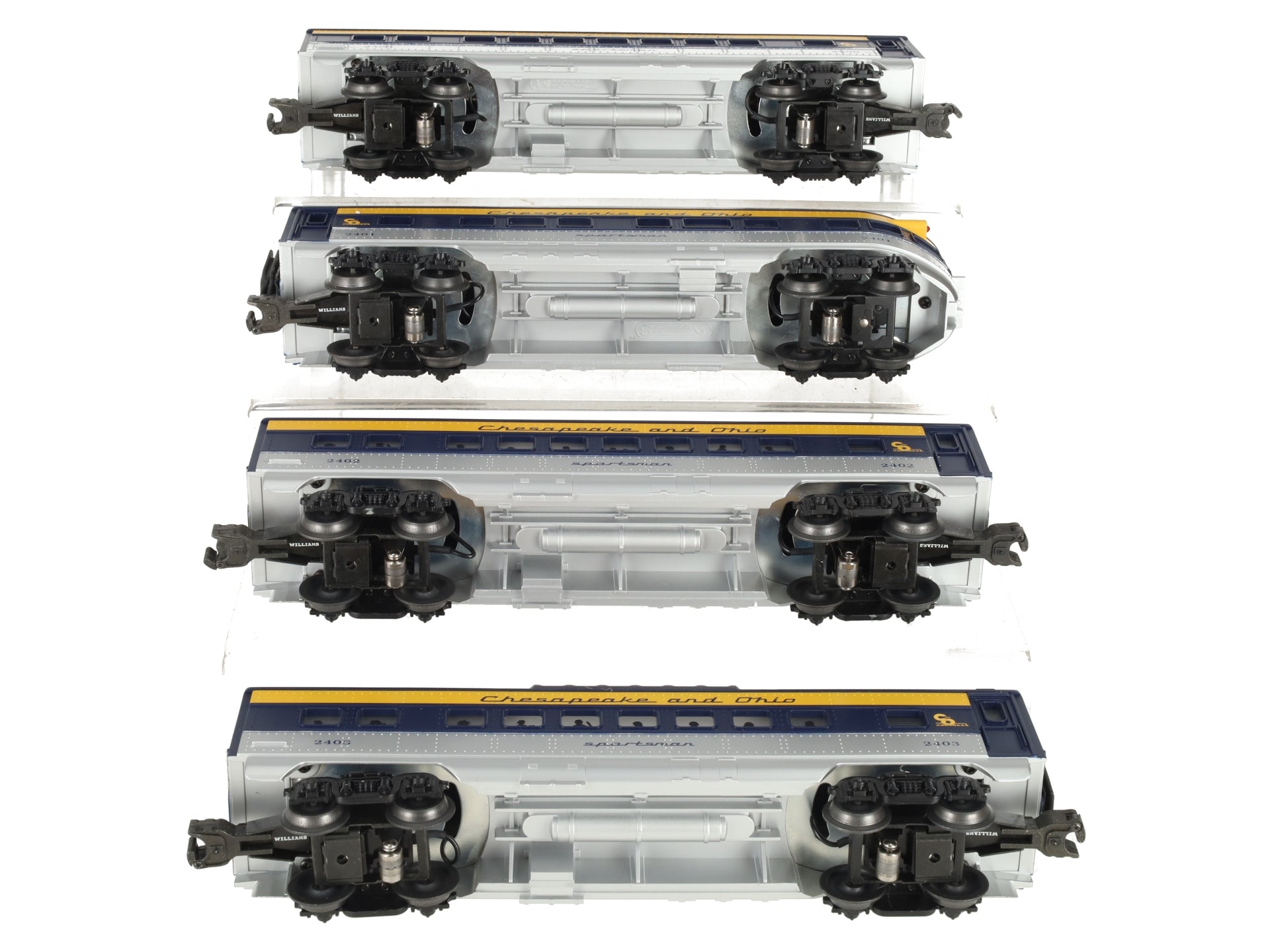 Williams 2400-03 O Scale Chesapeake & Ohio Passenger Cars (Set of 4) EX/Box