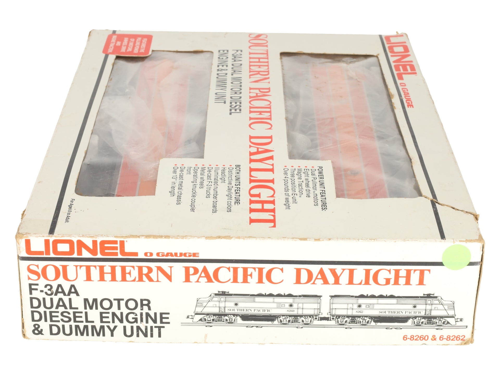 Lionel 6-8260 O Gauge Southern Pacific F3 AA Diesel Locomotive Set #8260/8262 EX/Box