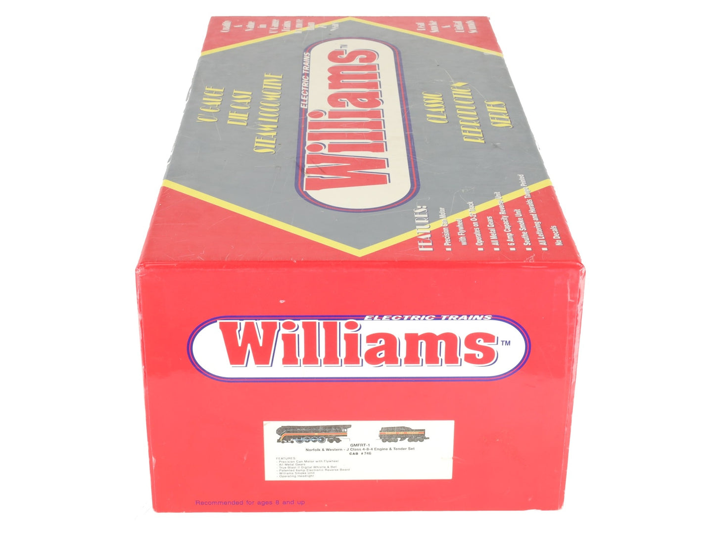 Williams J-100 Norfolk and Western J-Class 4-8-4 Steam Locomotive #746 EX/Box