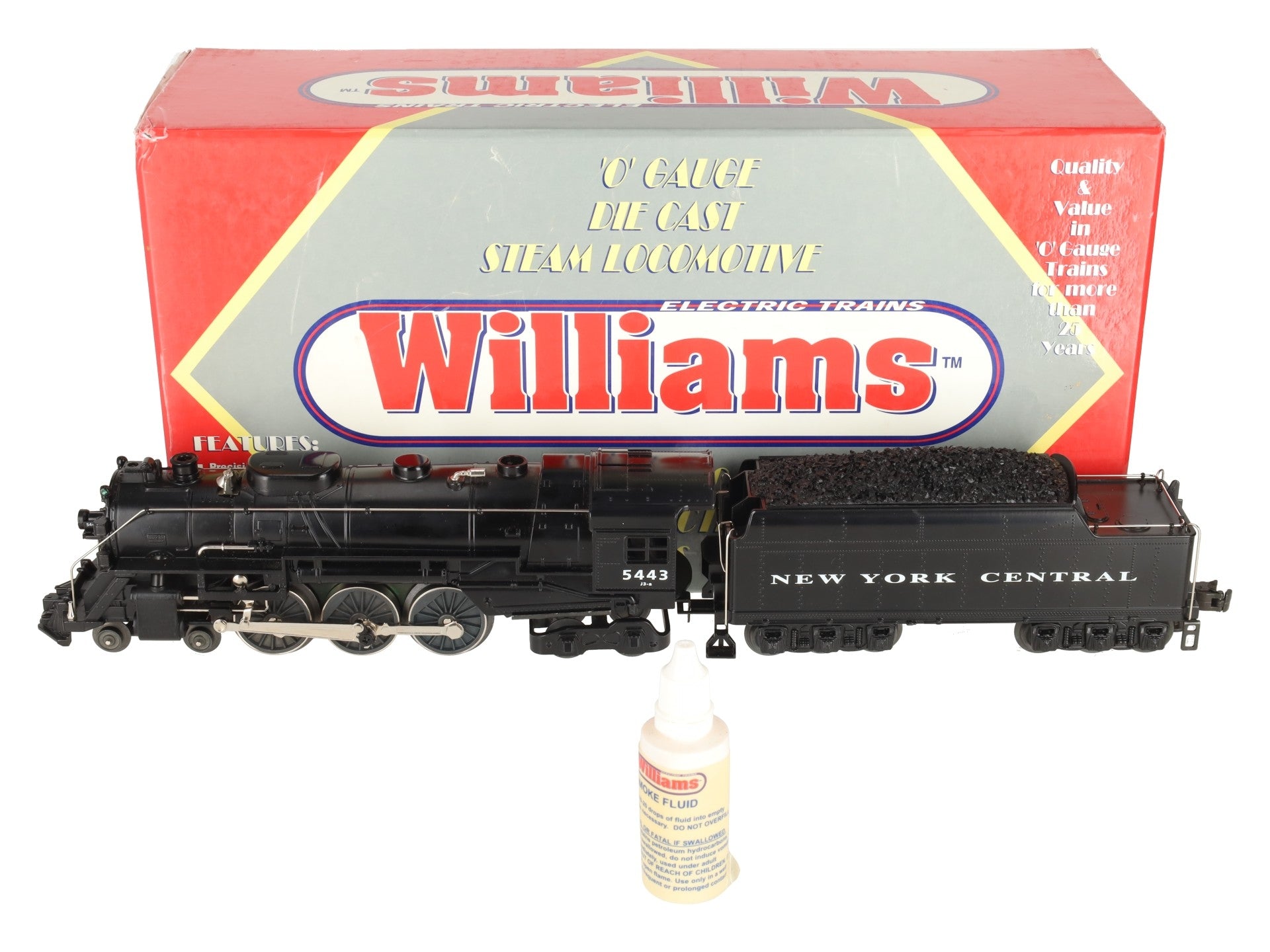 Williams 40199 O-27 NYC Hudson 4-6-4 Steam Locomotive and Tender #5443 EX/Box