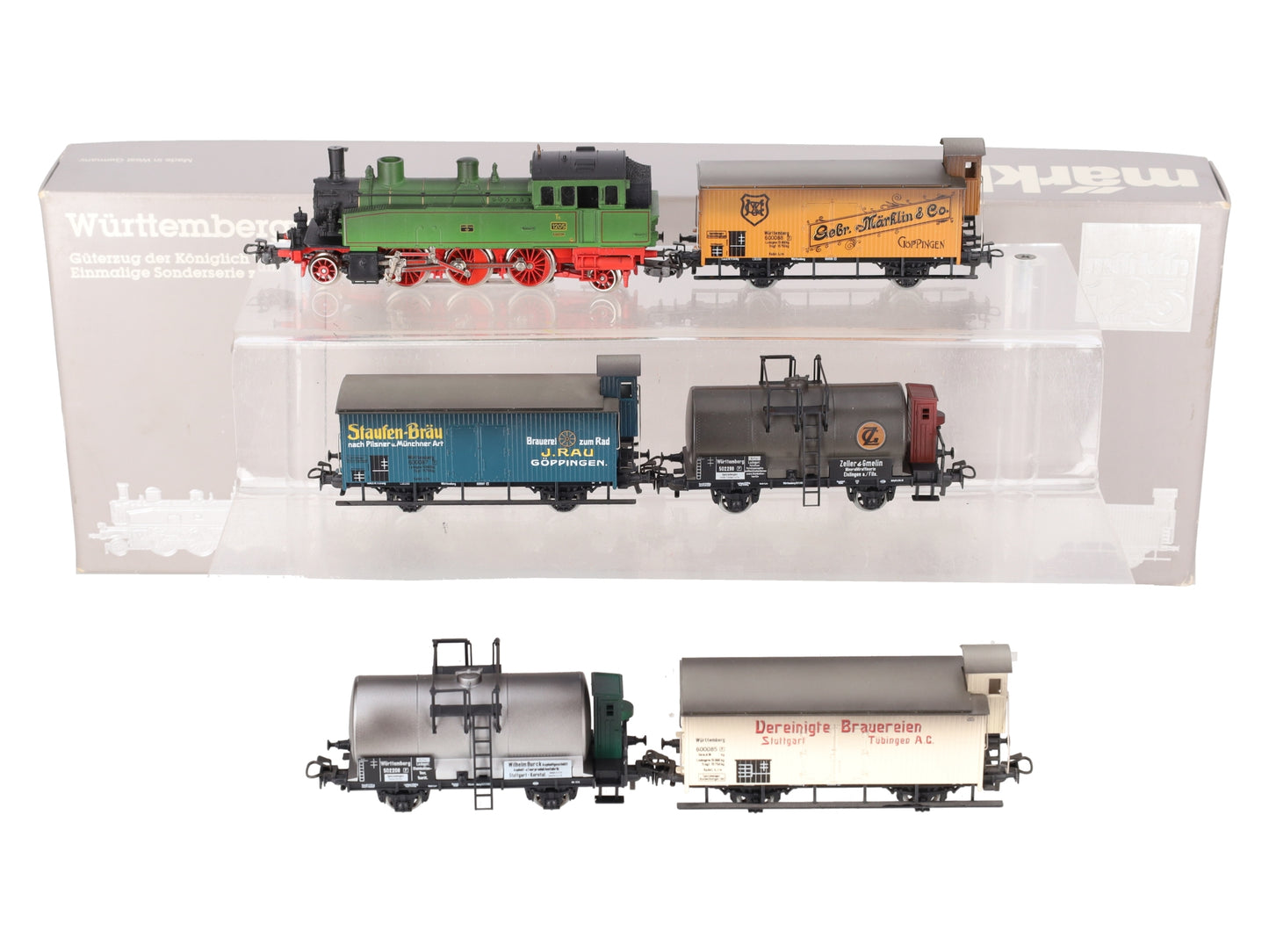 Marklin 2857 HO Wurttemberg 125th Anniversary Steam Freight Train Set EX/Box