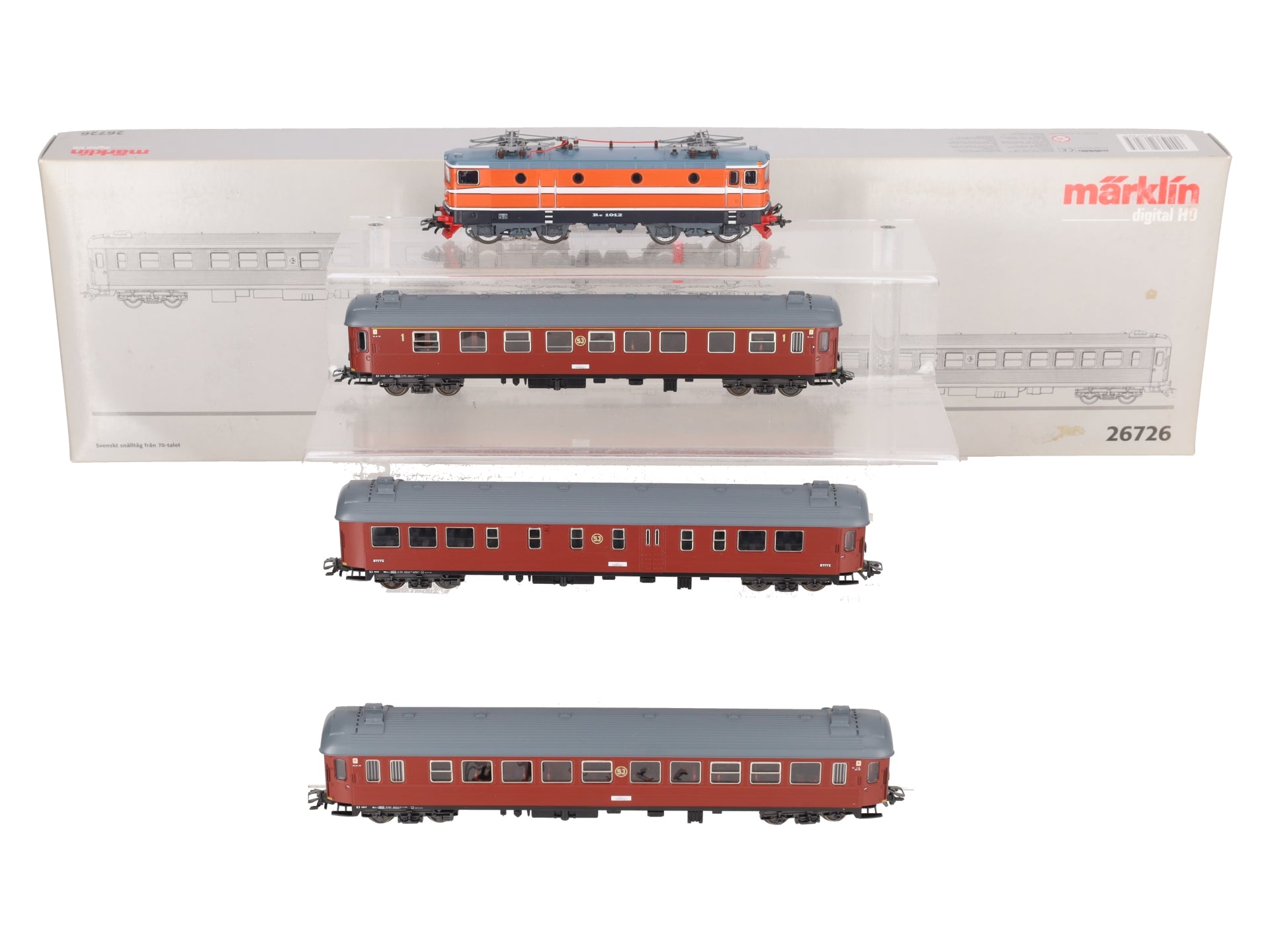 Marklin 26726 Swedish Express HO Gauge Electric Train Set EX/Box