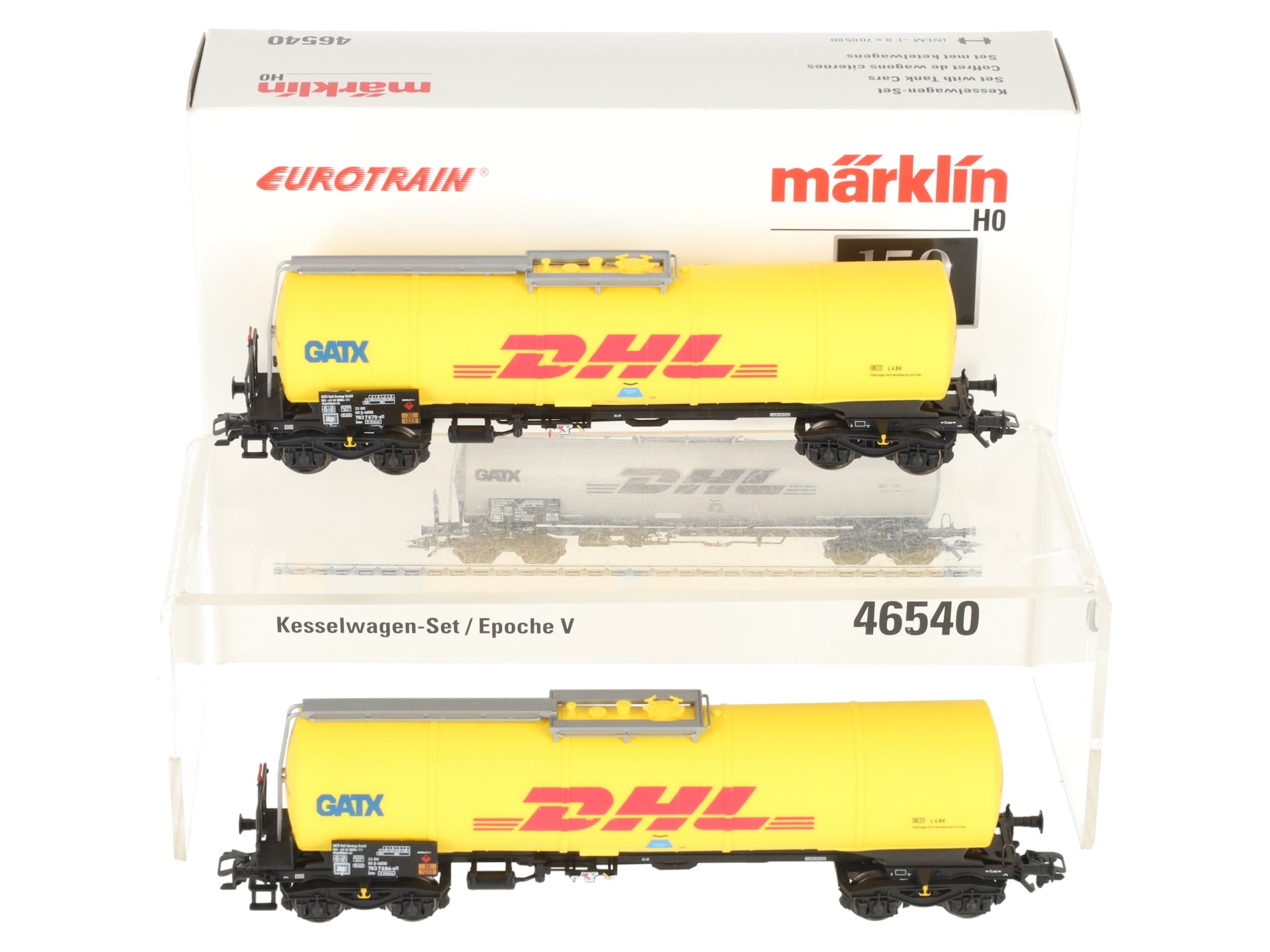 Marklin 46540 HO Scale GATX DHL 2-car Tank Set LN/Box