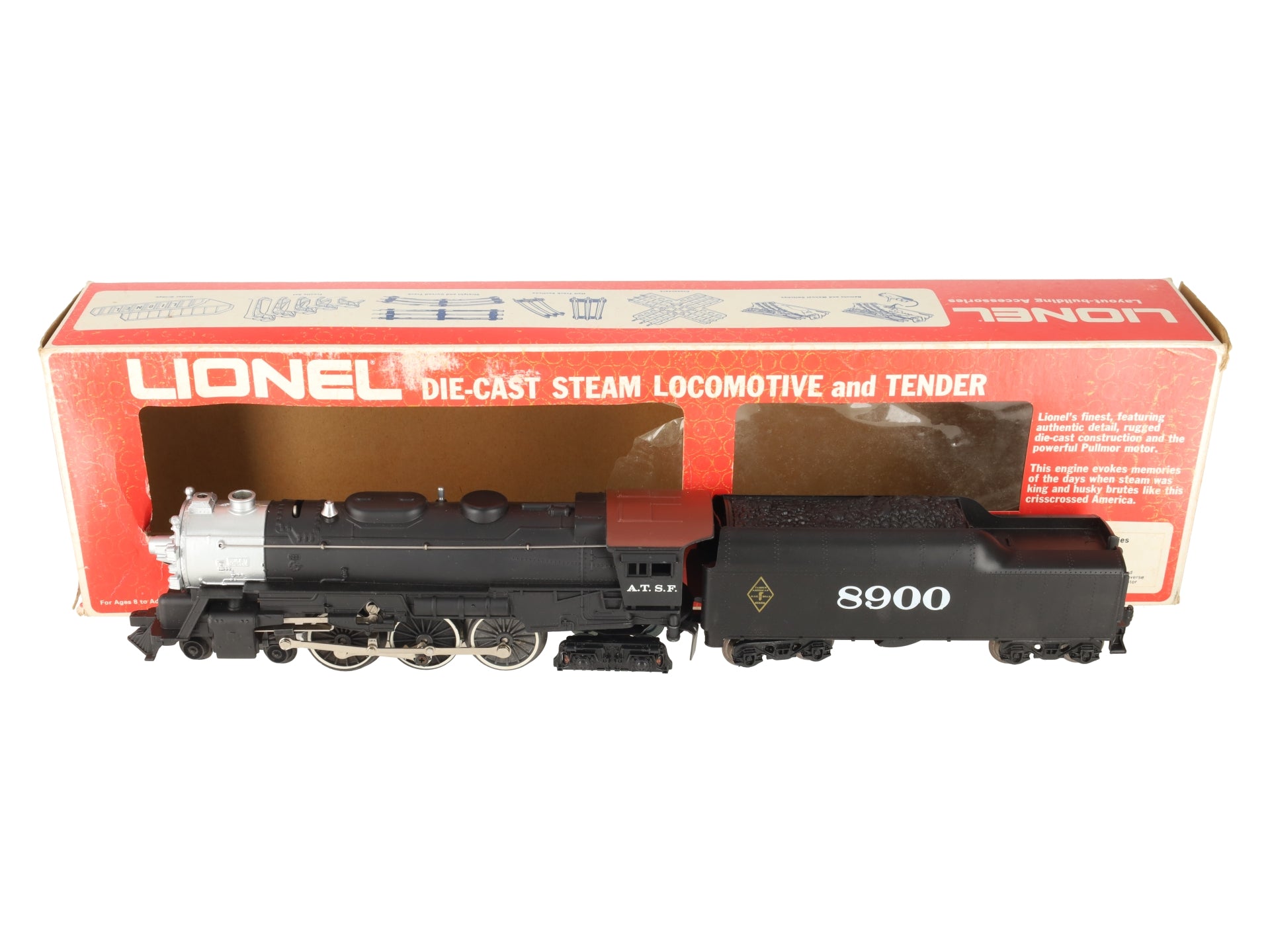 Lionel 6-8900 O Gauge ATSF 4-6-4 Steam Locomotive & Tender #8900 EX/Box