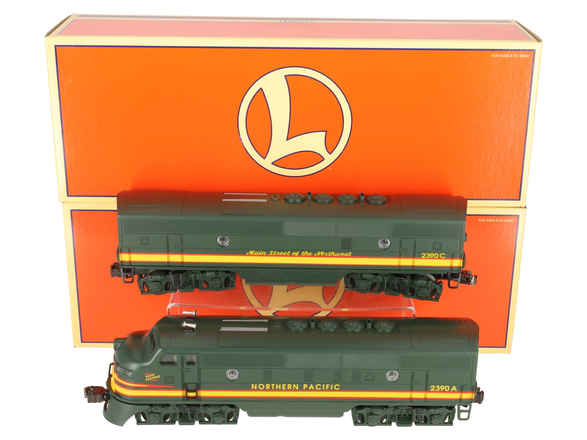 Lionel 6-18131 Northern Pacific F3 AB Diesel Loco Set w/Railsounds #2390A/2390C LN/Box