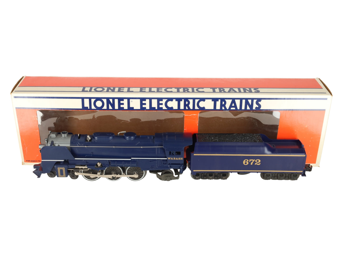 Lionel 6-8610 O Gauge Wabash 4-6-2 Steam Locomotive & Tender #672 EX/Box