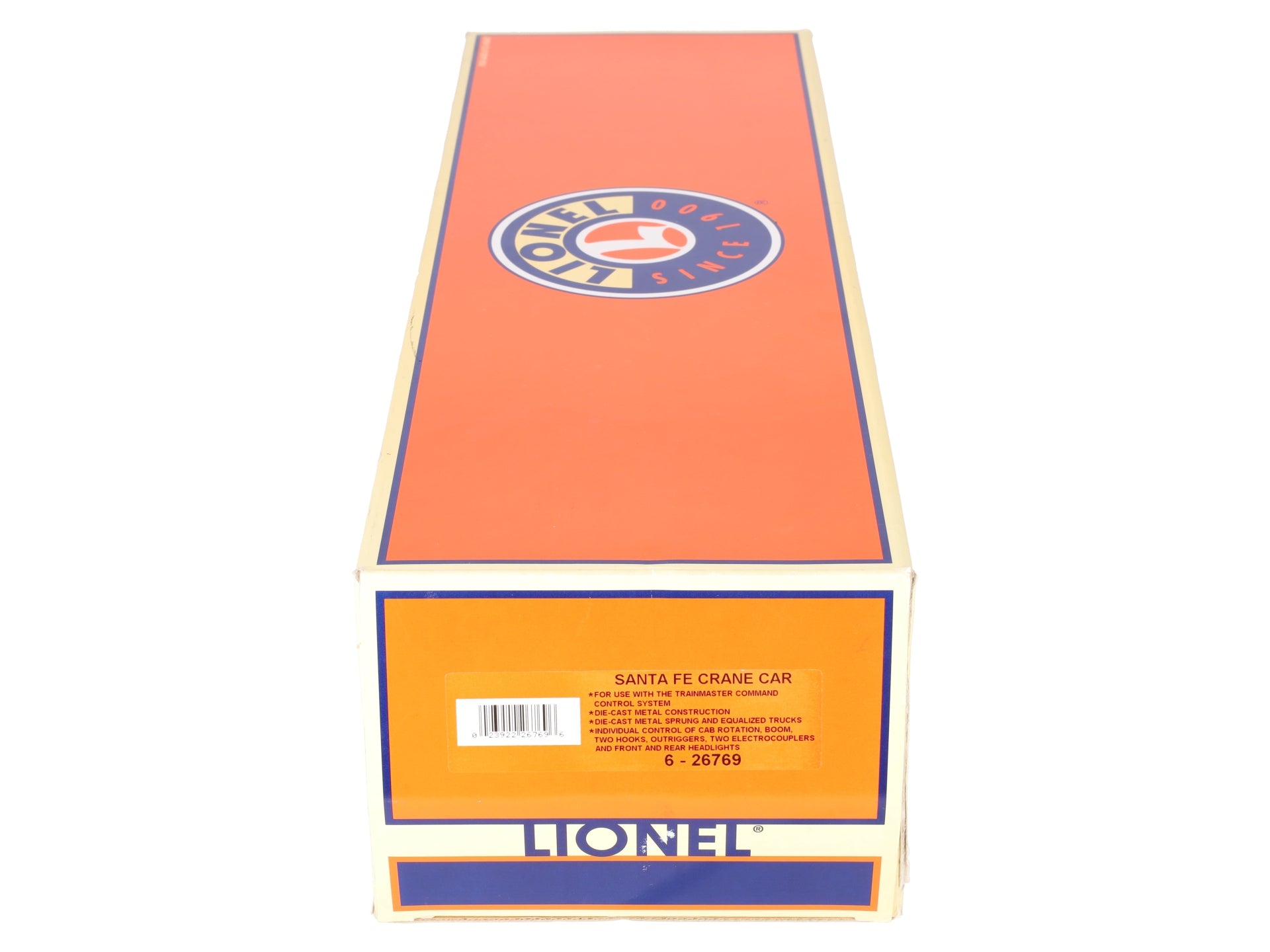 Lionel 6-26769 O Gauge Santa Fe Crane Car with TMCC #199793 LN/Box