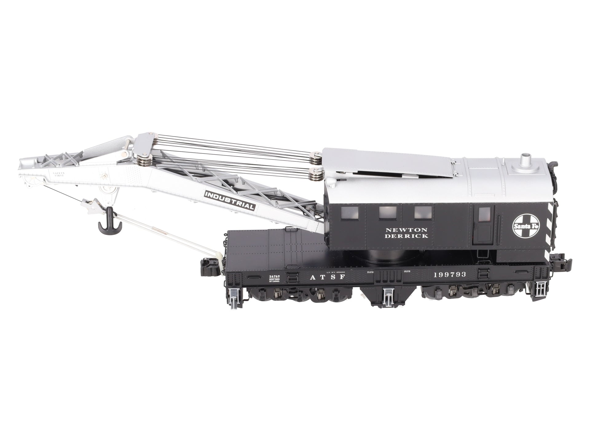 Lionel 6-26769 O Gauge Santa Fe Crane Car with TMCC #199793 LN/Box