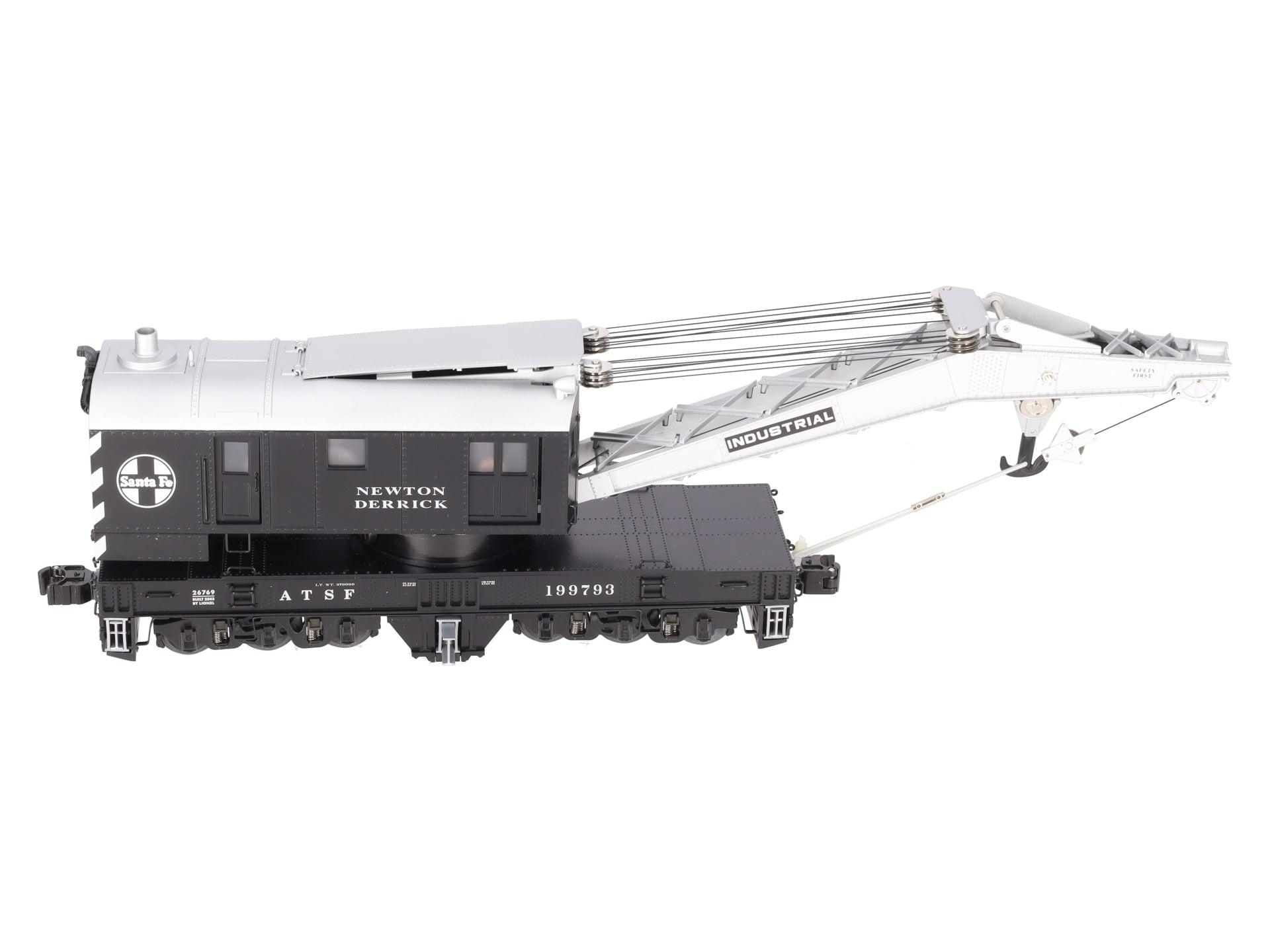 Lionel 6-26769 O Gauge Santa Fe Crane Car with TMCC #199793 LN/Box