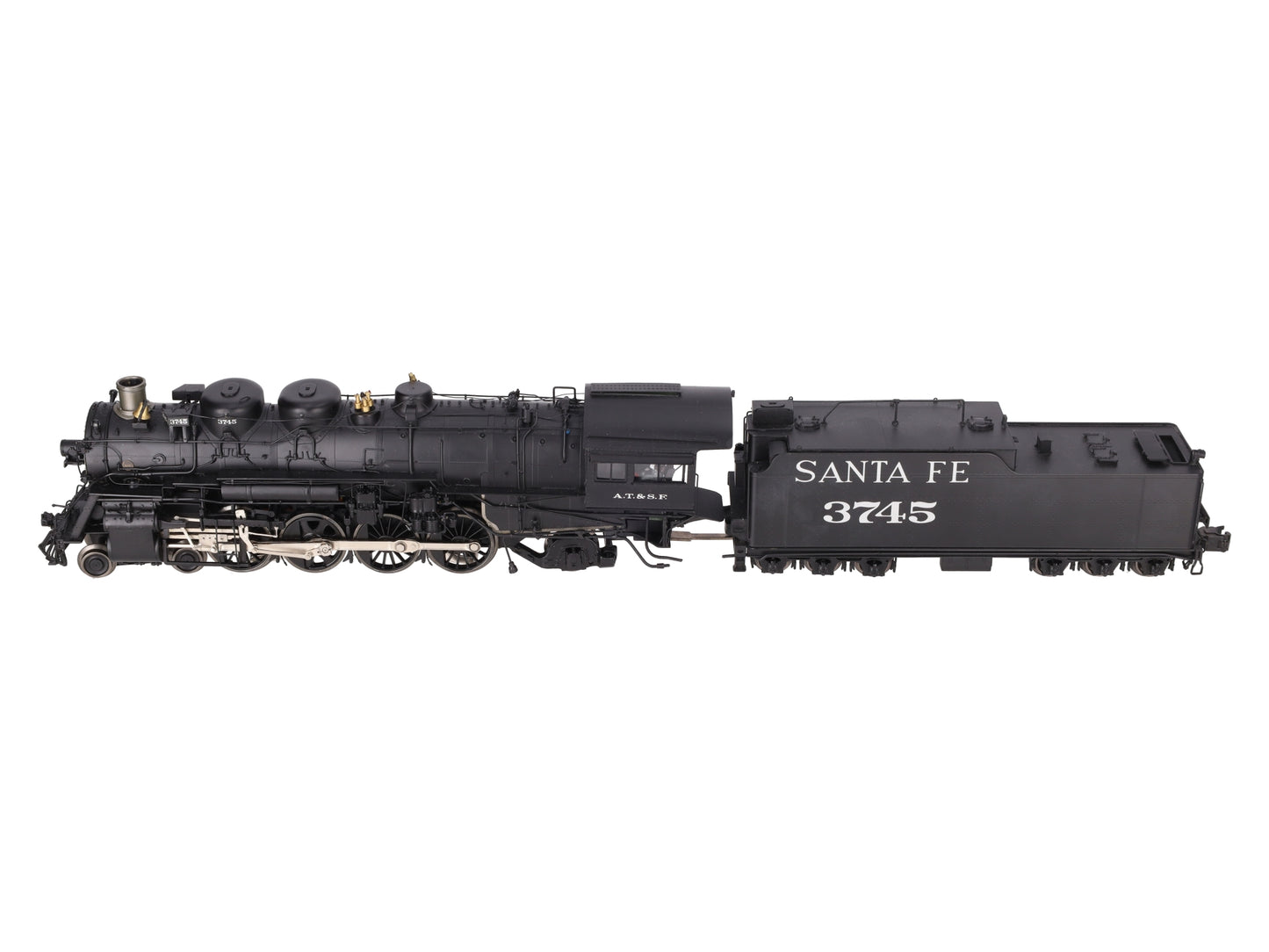 3rd Rail O BRASS Santa Fe 4-8-2 "3700 Class" Steam Loco & Tender #3745- F/P EX/Box