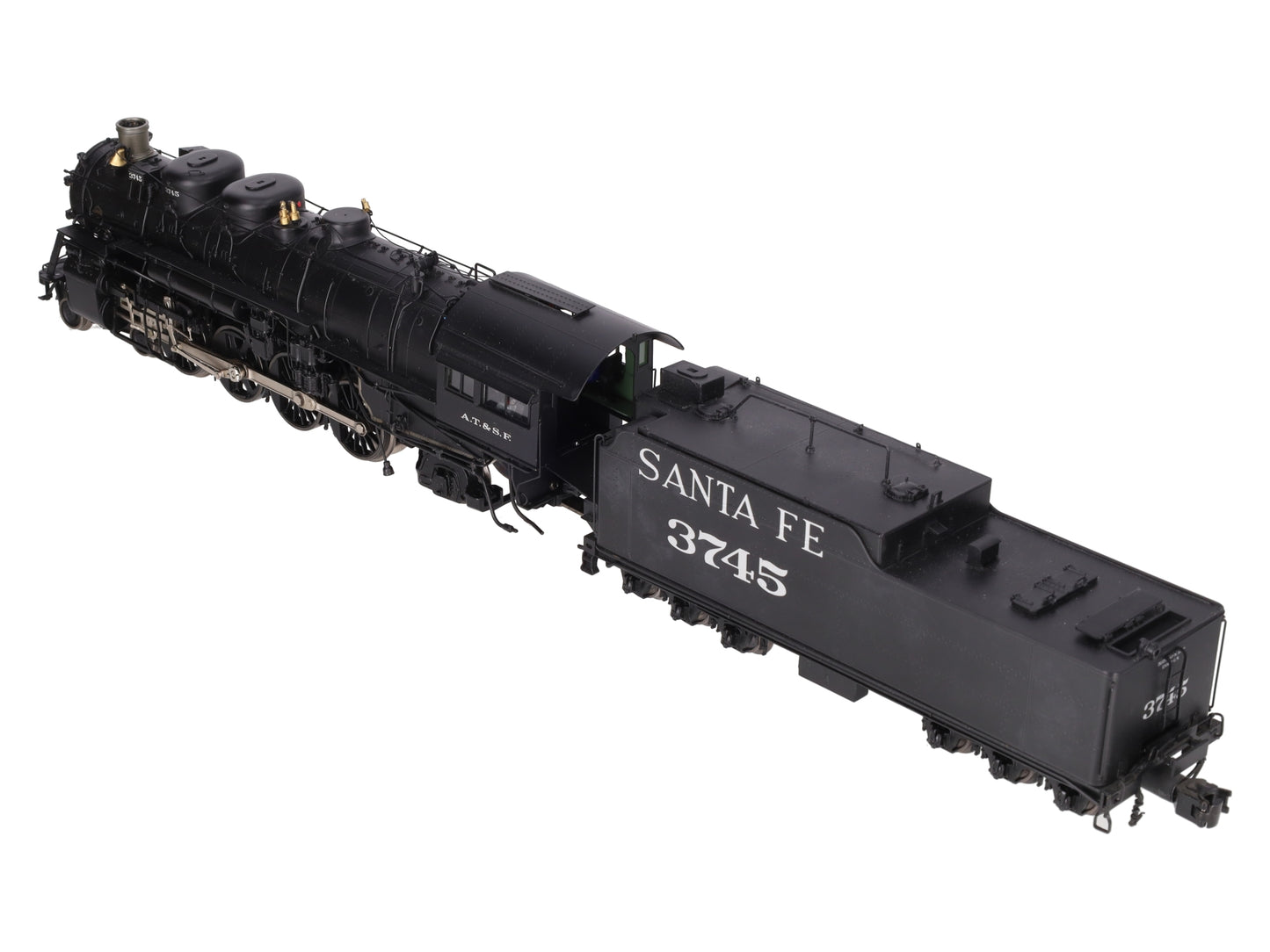 3rd Rail O BRASS Santa Fe 4-8-2 "3700 Class" Steam Loco & Tender #3745- F/P EX/Box