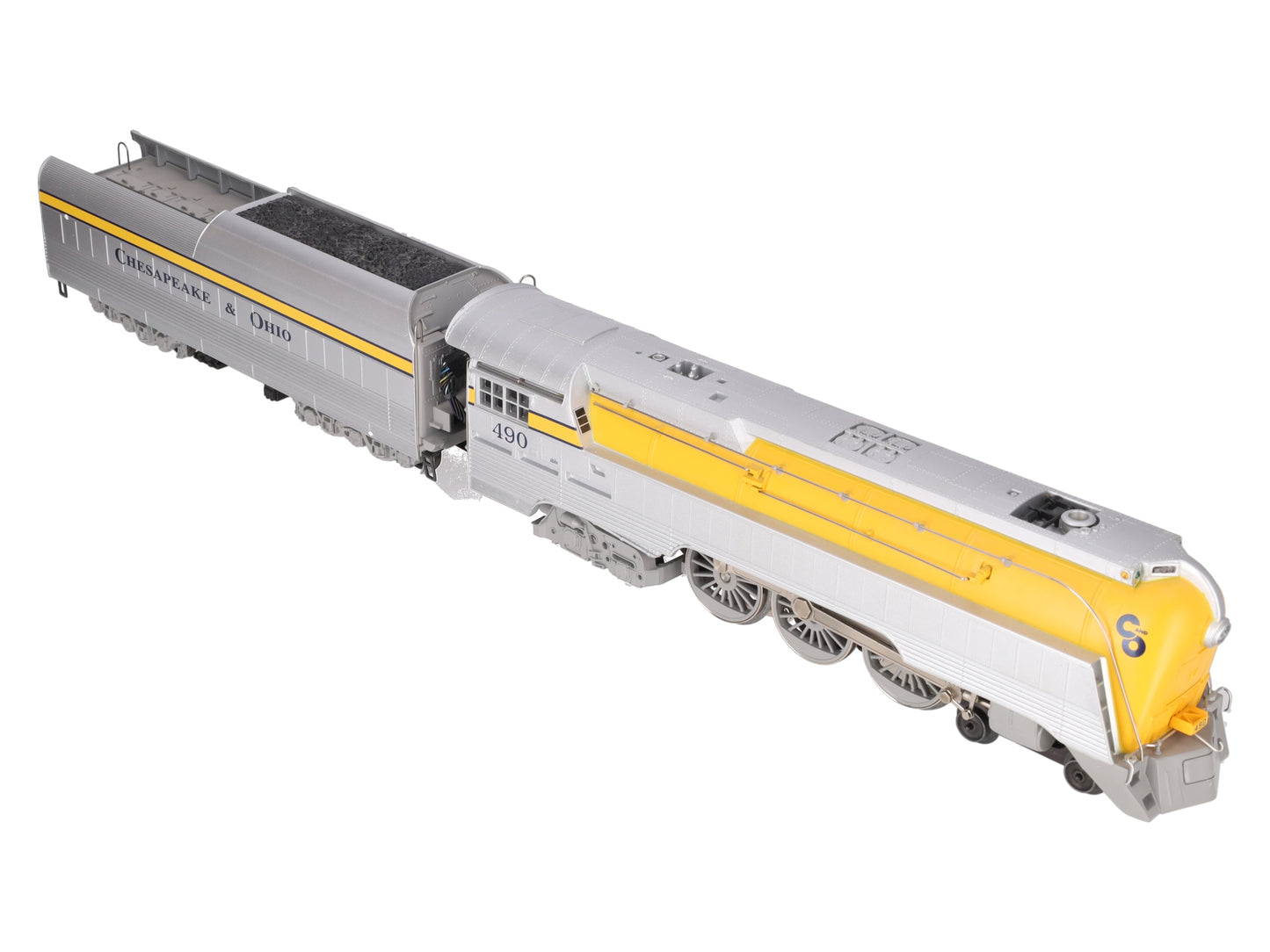 Lionel 6-18043 O Gauge C&O Streamlined Hudson Locomotive & Tender with RSII #490 LN/Box