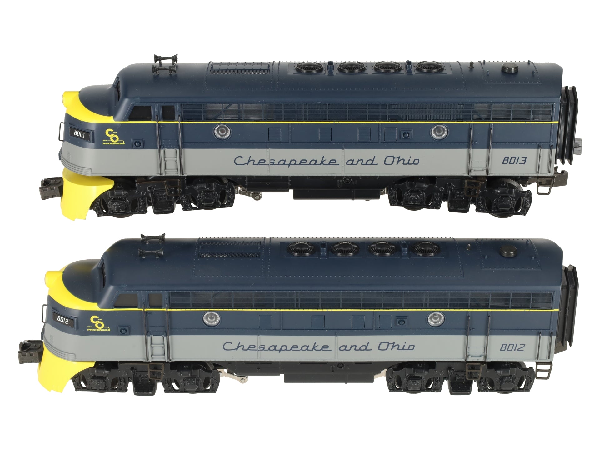 K-Line K2515-8012 O Chesapeake & Ohio F3 AA Diesel Set #8012/8013 LN