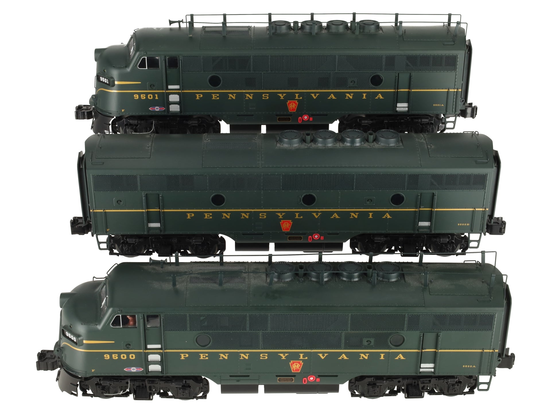 Lionel 6-14592 O Gauge Pennsylvania F3 ABA Diesel Locomotive Set w/TMCC EX/Box