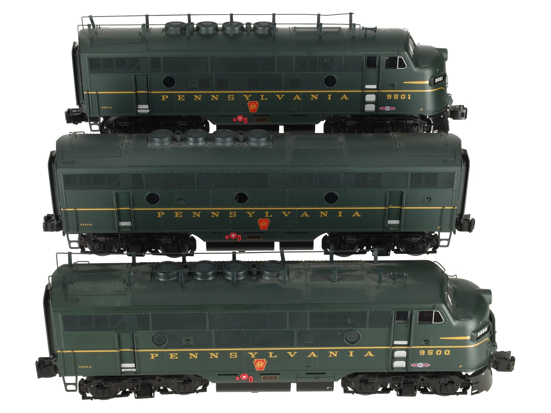 Lionel 6-14592 O Gauge Pennsylvania F3 ABA Diesel Locomotive Set w/TMCC EX/Box