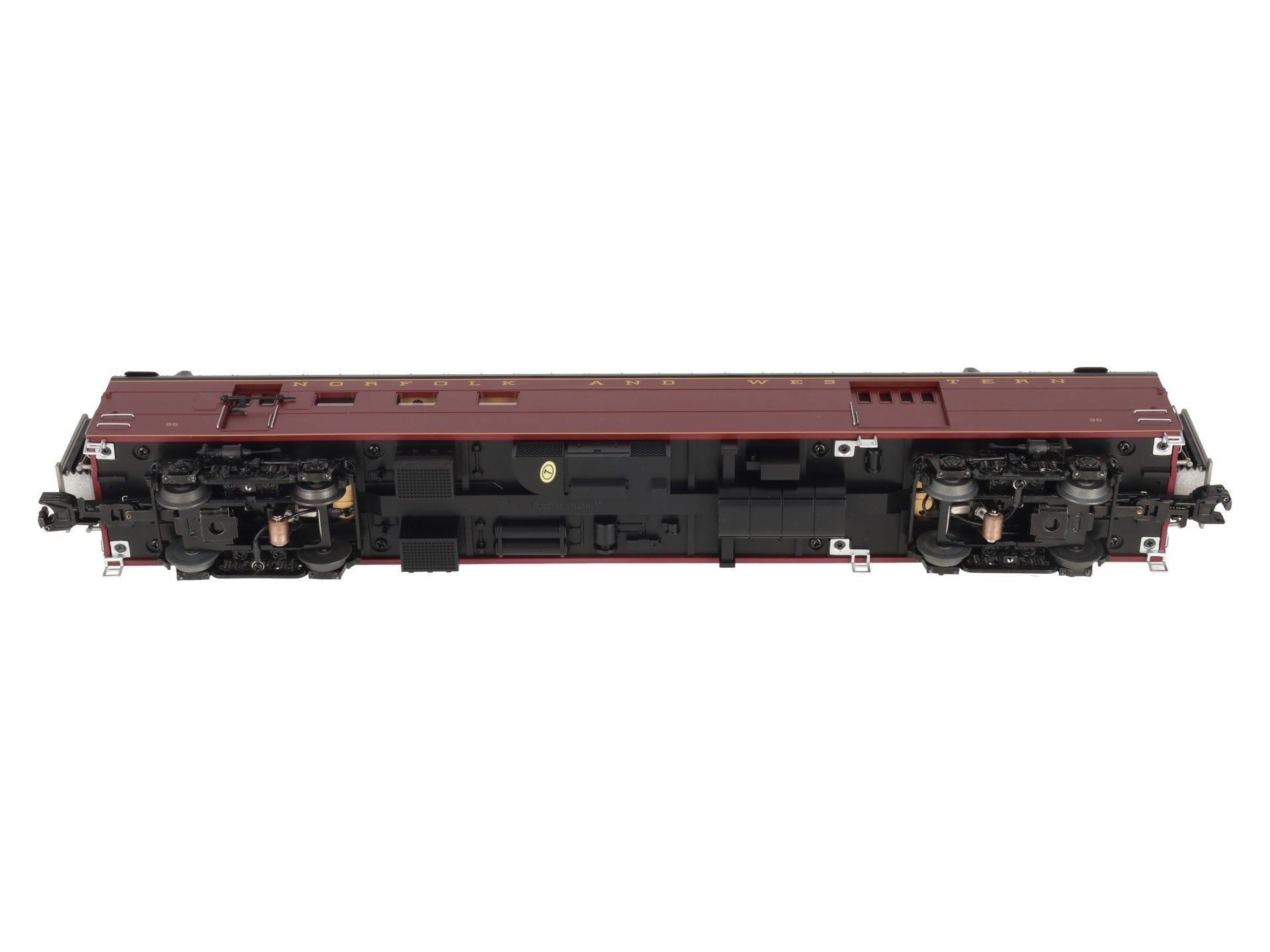 MTH 20-64267 O Gauge Norfolk & Western 70' Streamlined RPO Passenger Car #96 LN/Box